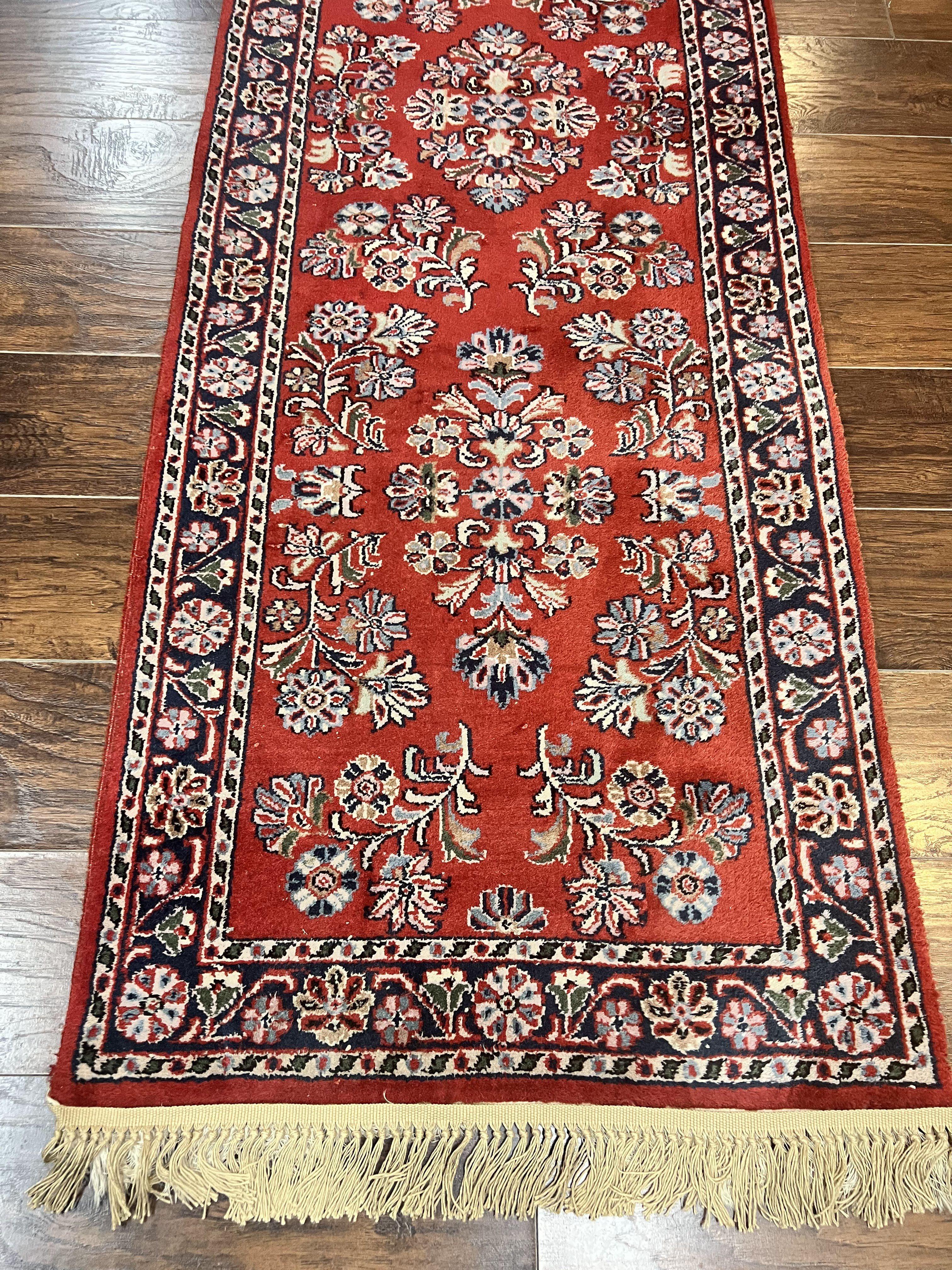 Persian Runner Rug 2.7 x 16, Sarouk Runner, Red - Jewel Rugs