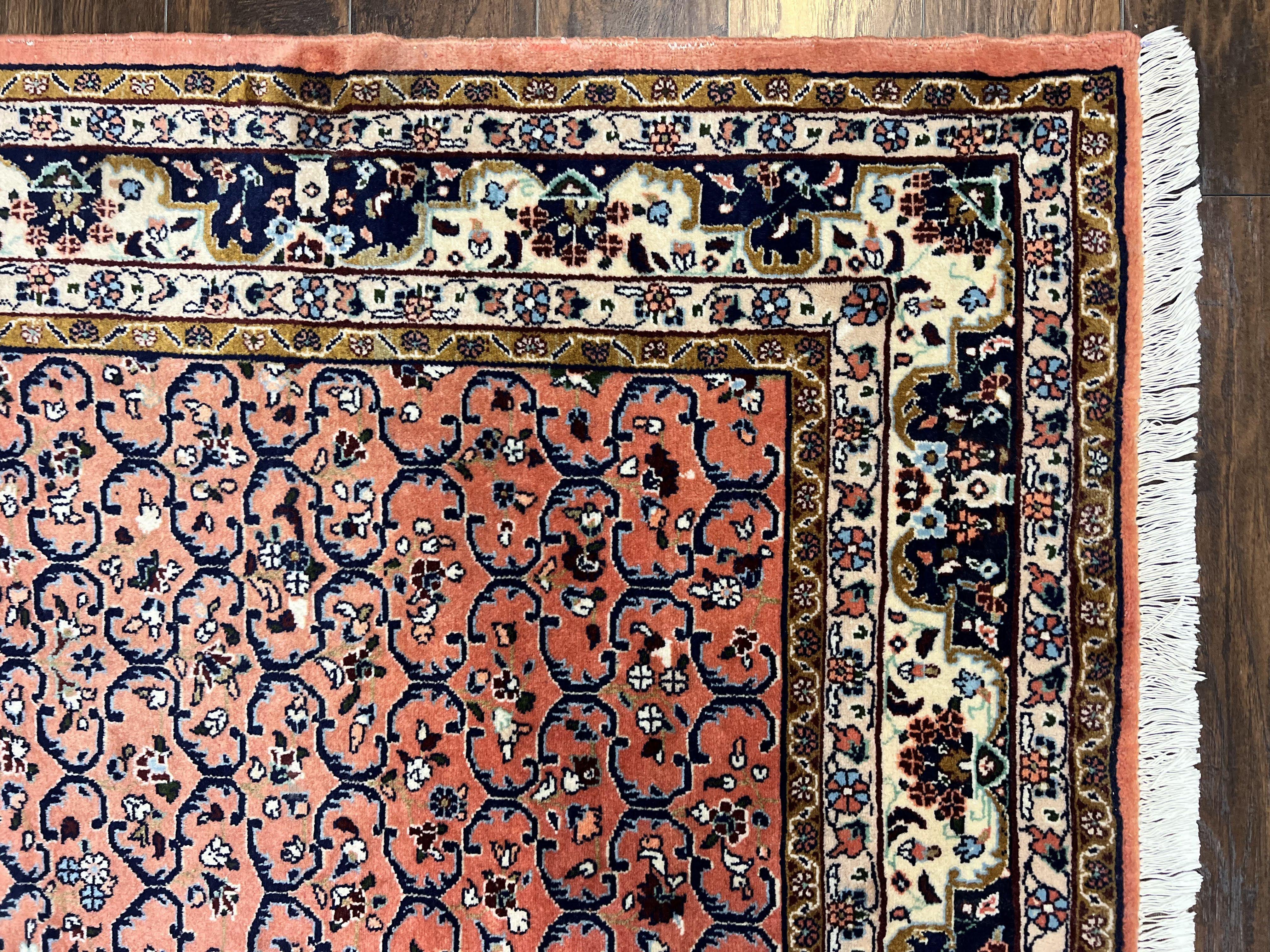 Persian Lilihan Rug 7x9 - Light Red & Cream, Floral Pattern - Jewel Rugs