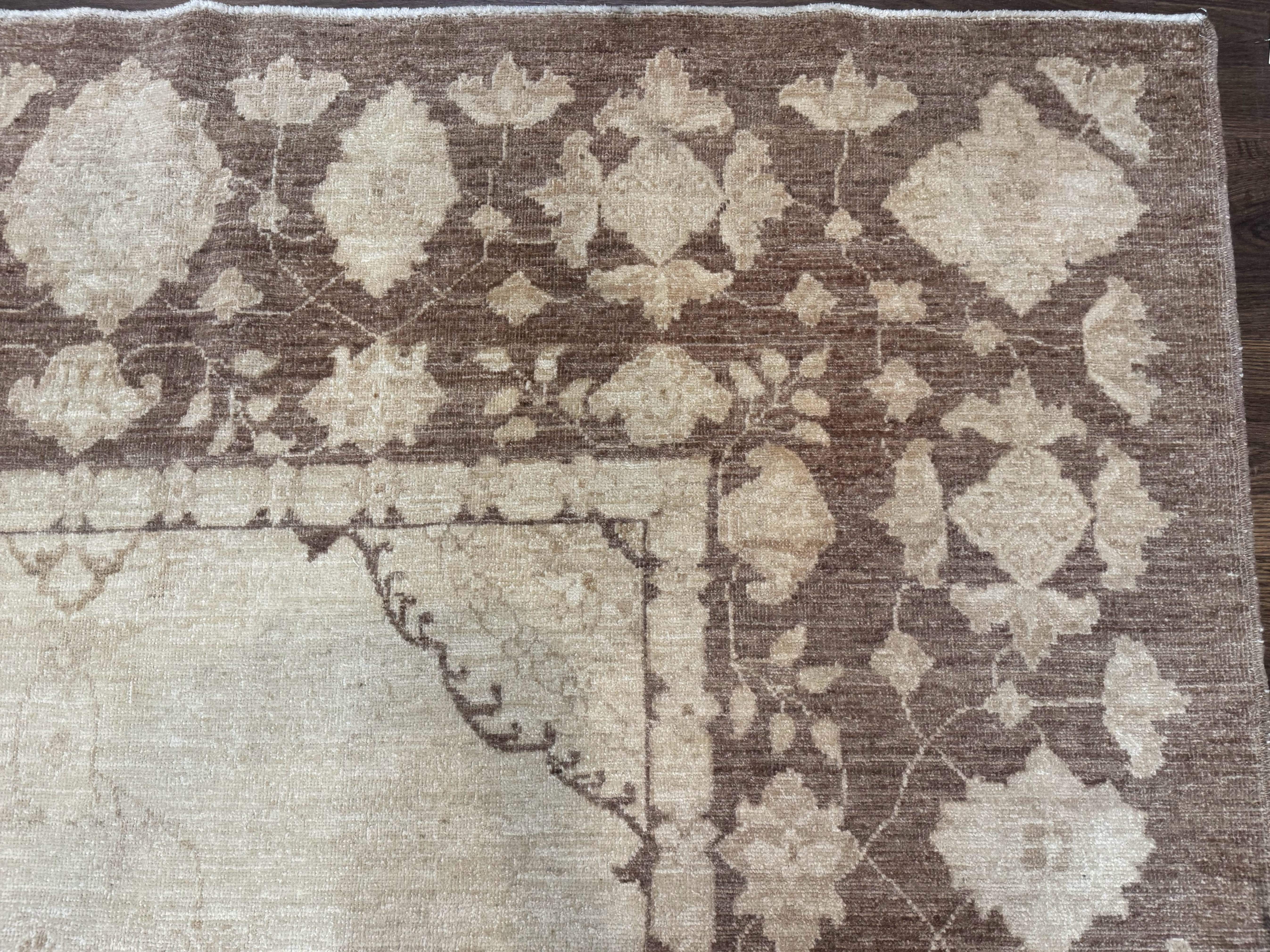 Modern Pakistani Peshawar Rug 10x13, Neutral Colors, Vintage Rug for Modern Home - Jewel Rugs