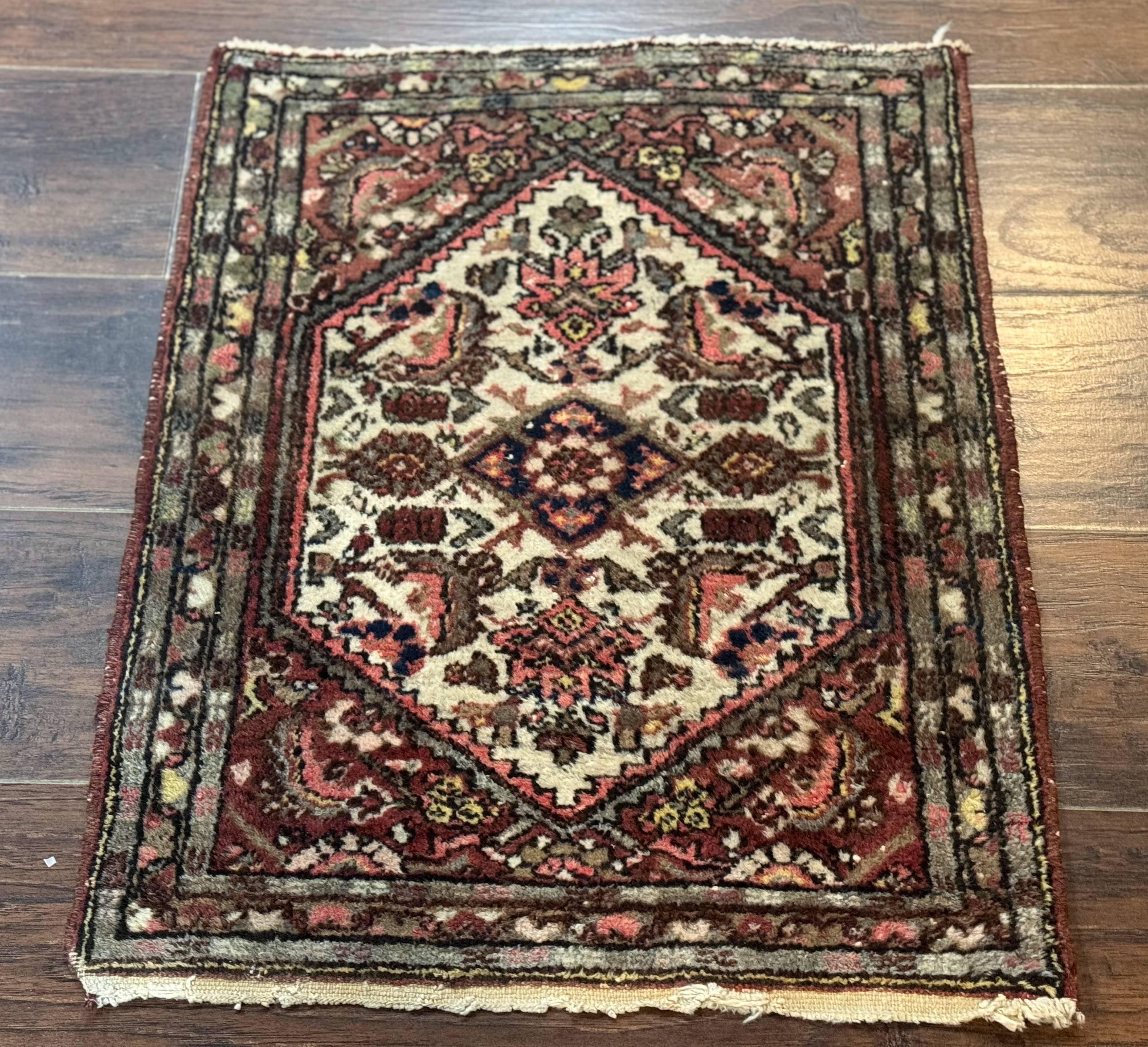 Small Persian Rug 2 x 2.5, Antique Tribal Rug, 1920s Persian Carpet, Wool Handmade - Jewel Rugs