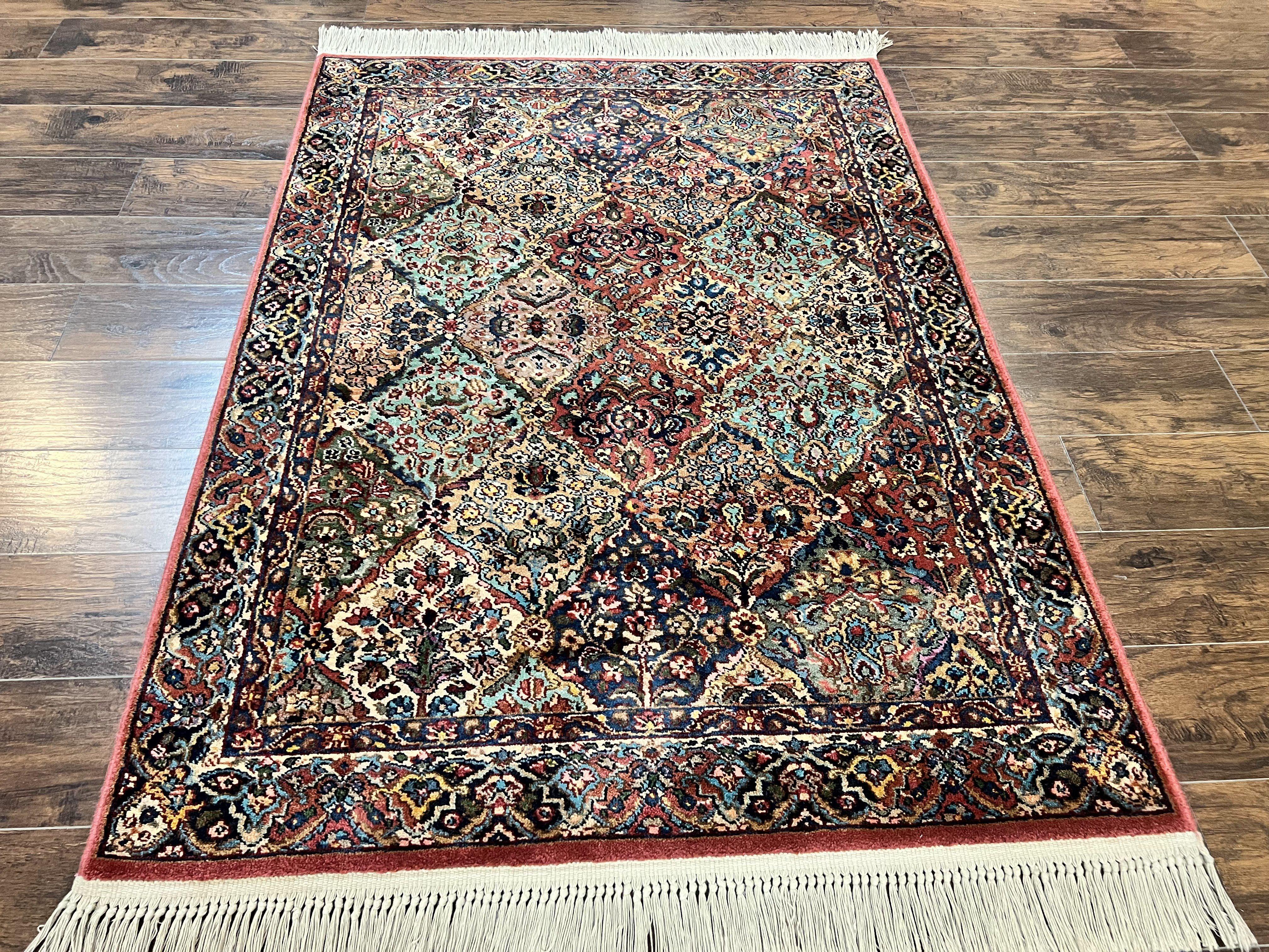 Karastan Rug 4x6 Multicolor Panel Kirman Rug #717, Wool Karastan Carpet, Original Collection 700 Series, Vintage, Rare Size - Jewel Rugs
