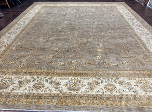 Pak Persian Rug 12x15, Wool Hand Knotted Oriental Floral Carpet, Signed by Master Weaver, 12x15 Large Palace Size Rug