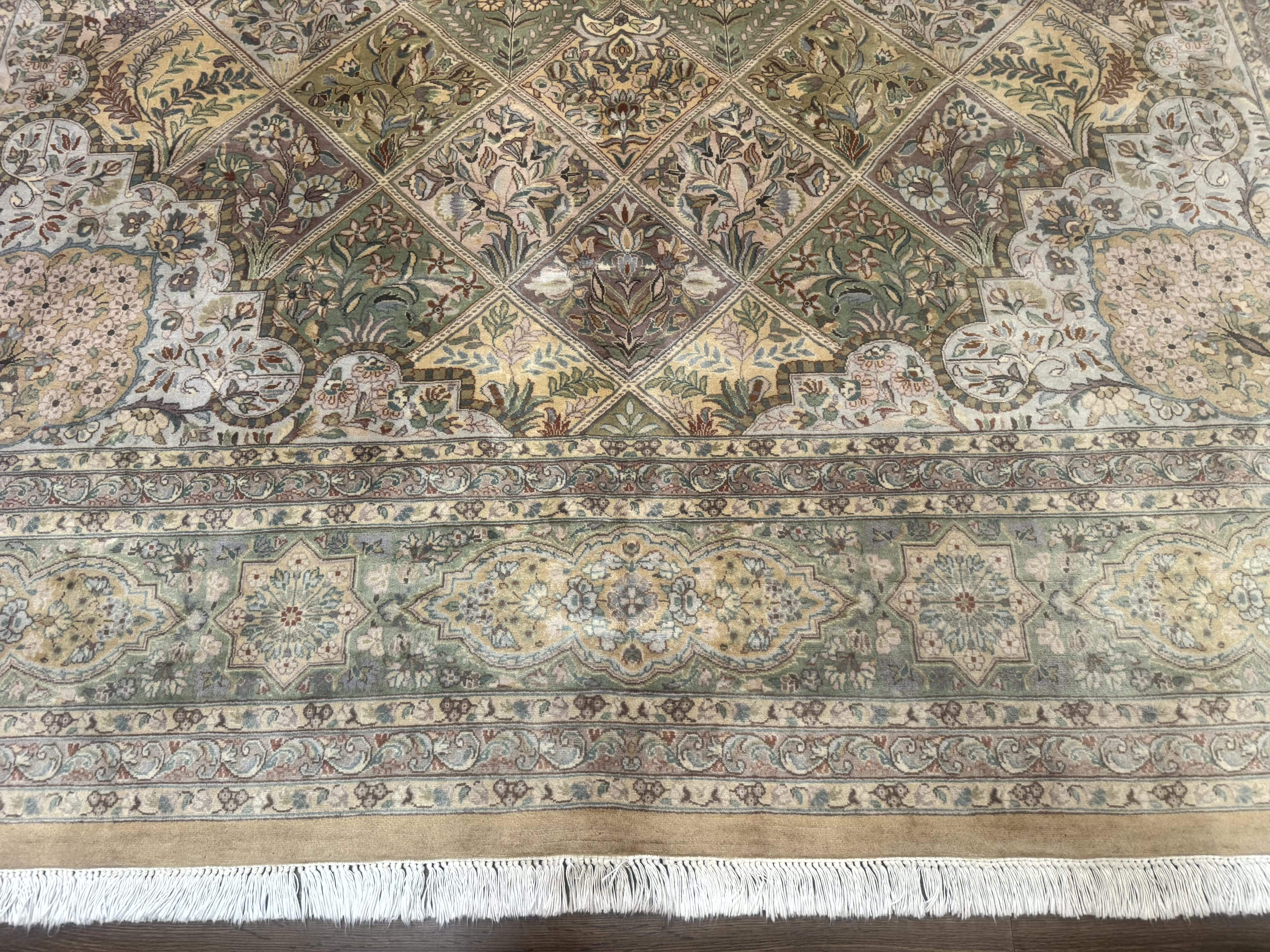 Pak Persian Rug 9x12, Diamond Panel Design, Fine 225 KPSI, Wool - Jewel Rugs