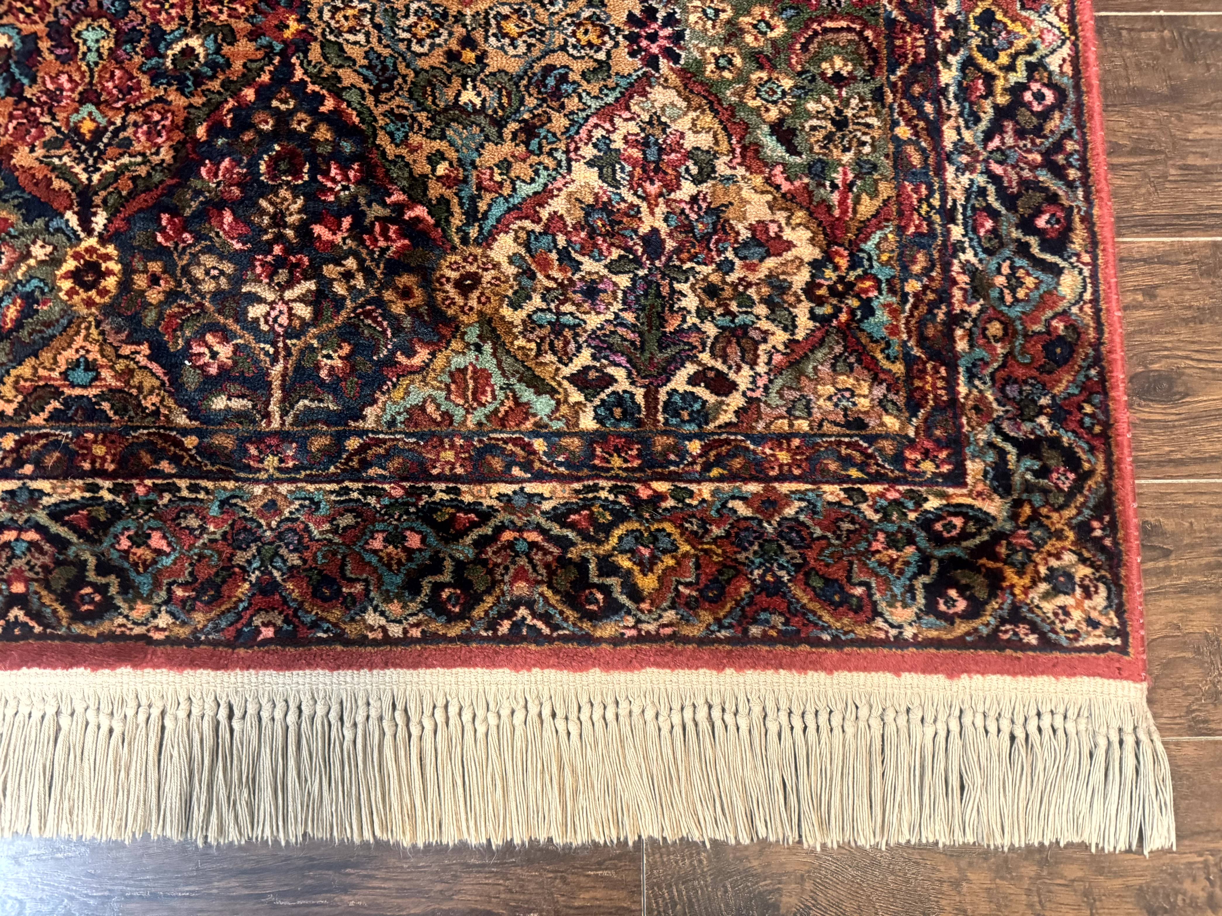 Karastan Rug 4x6, Multicolor Panel Kirman #717, Wool Original 700 Series Vintage - Jewel Rugs