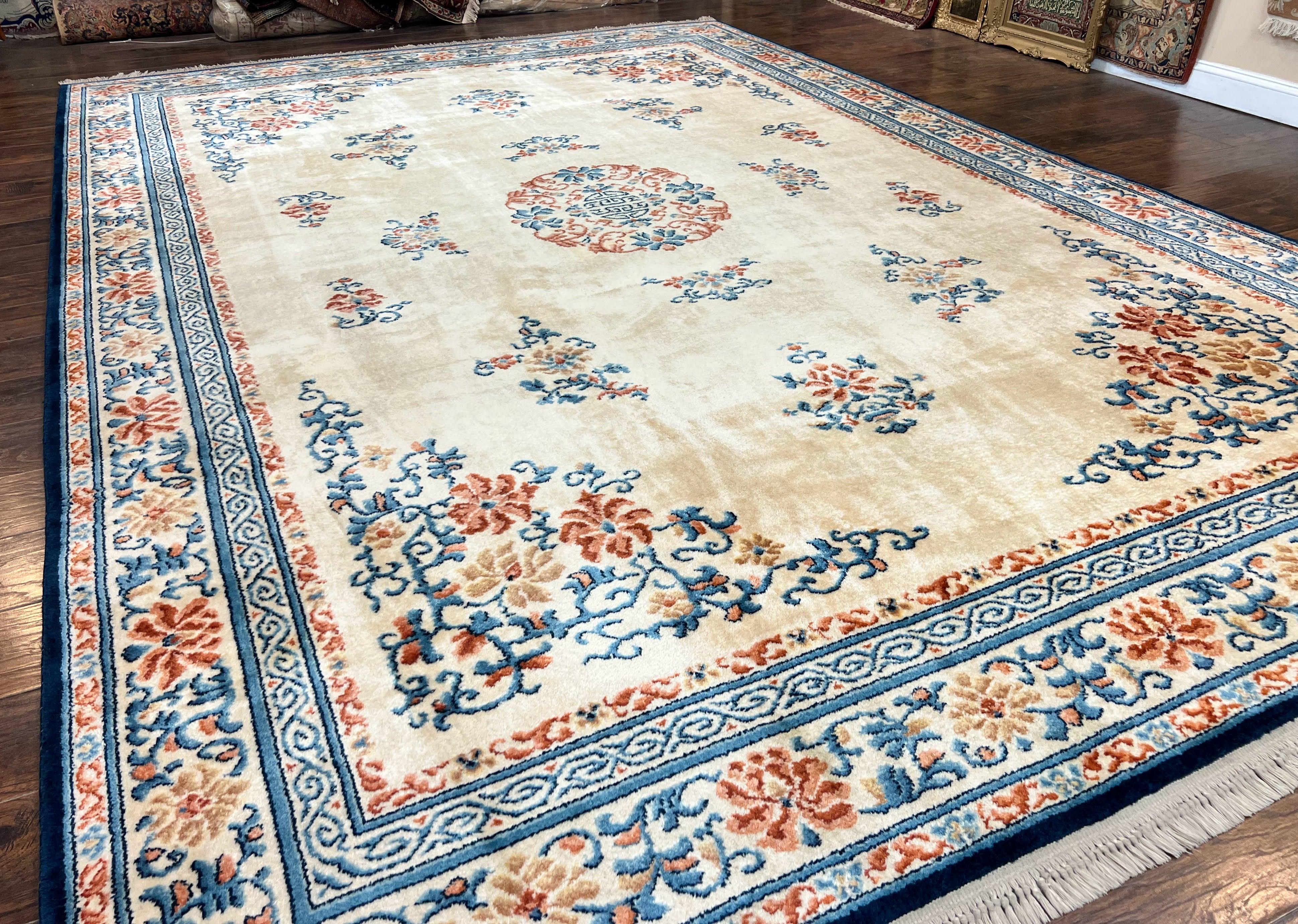 Karastan Rug 10x14 Chinese #718, Vintage Original 700 Series Wool Pile Karastan Carpet, Asian Oriental Rug, Rare - Jewel Rugs