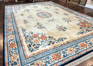 Karastan Rug 10x14 Chinese #718, Vintage Original 700 Series Wool Pile Karastan Carpet, Asian Oriental Rug, Rare