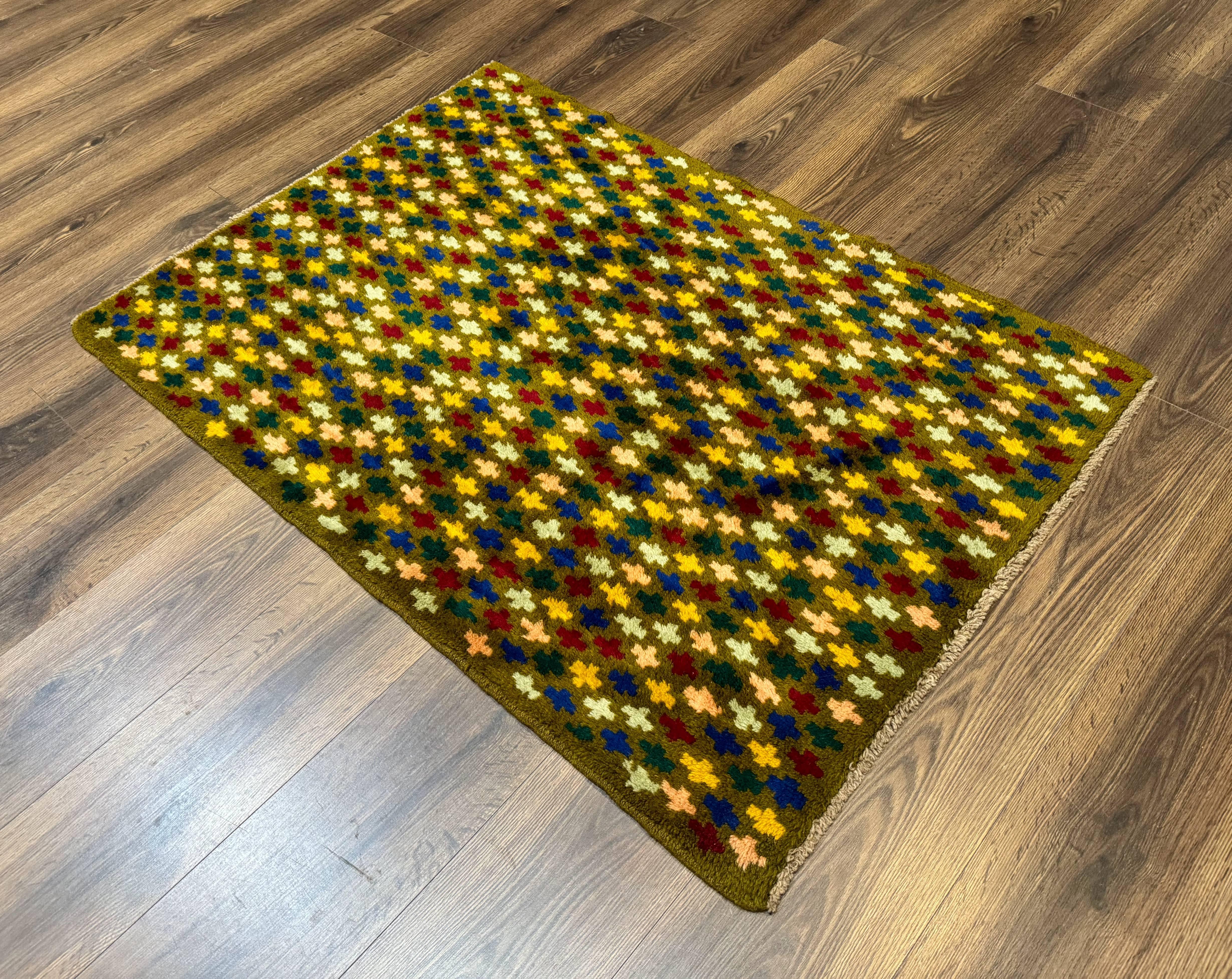 Balouch Rug 3x4, Colorful Afghan Rug, Multicolor, Green - Jewel Rugs