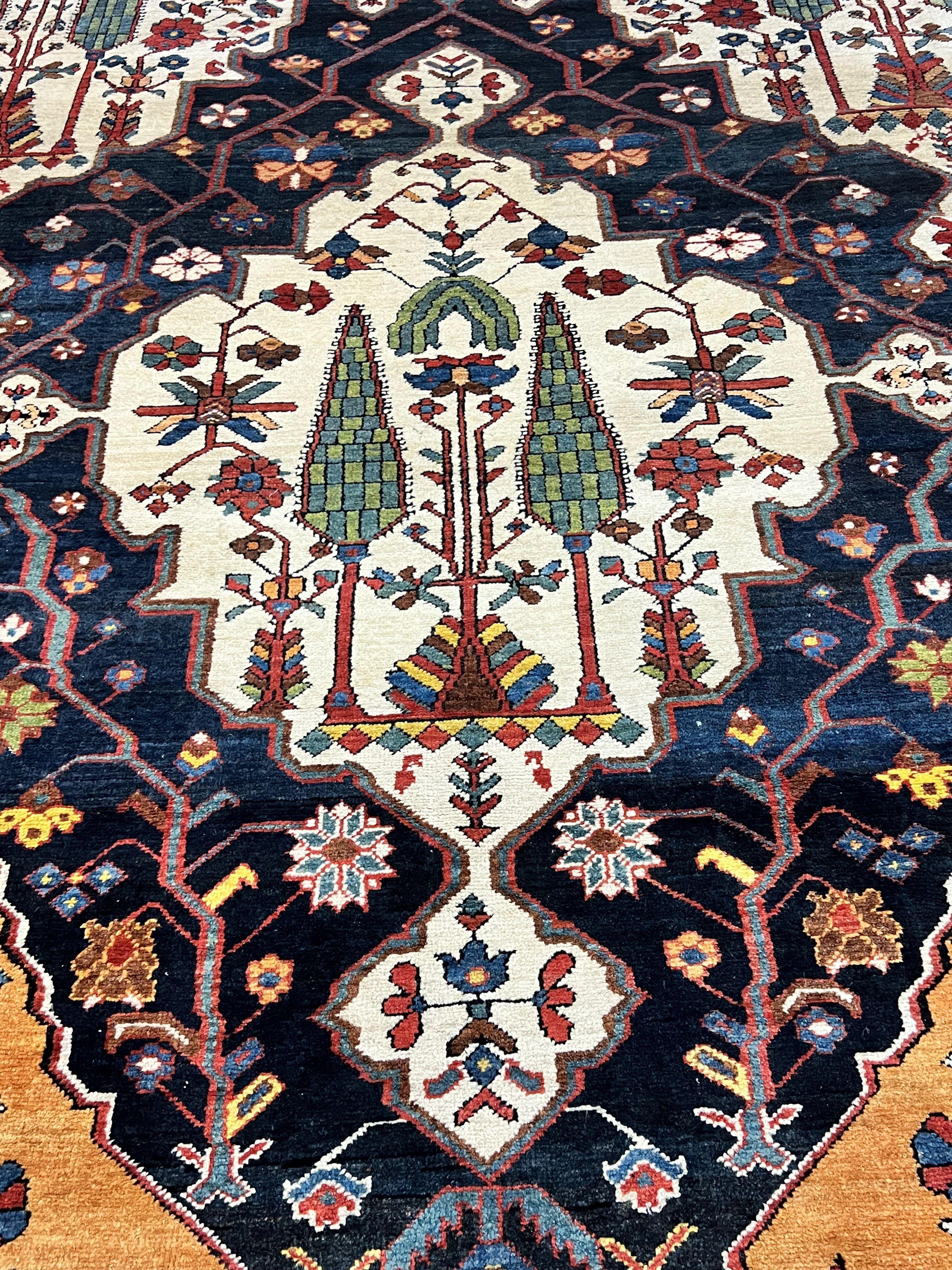 Antique Persian Bakhtiari Rug 14x19 – Rare Palace Size Carpet - Jewel Rugs