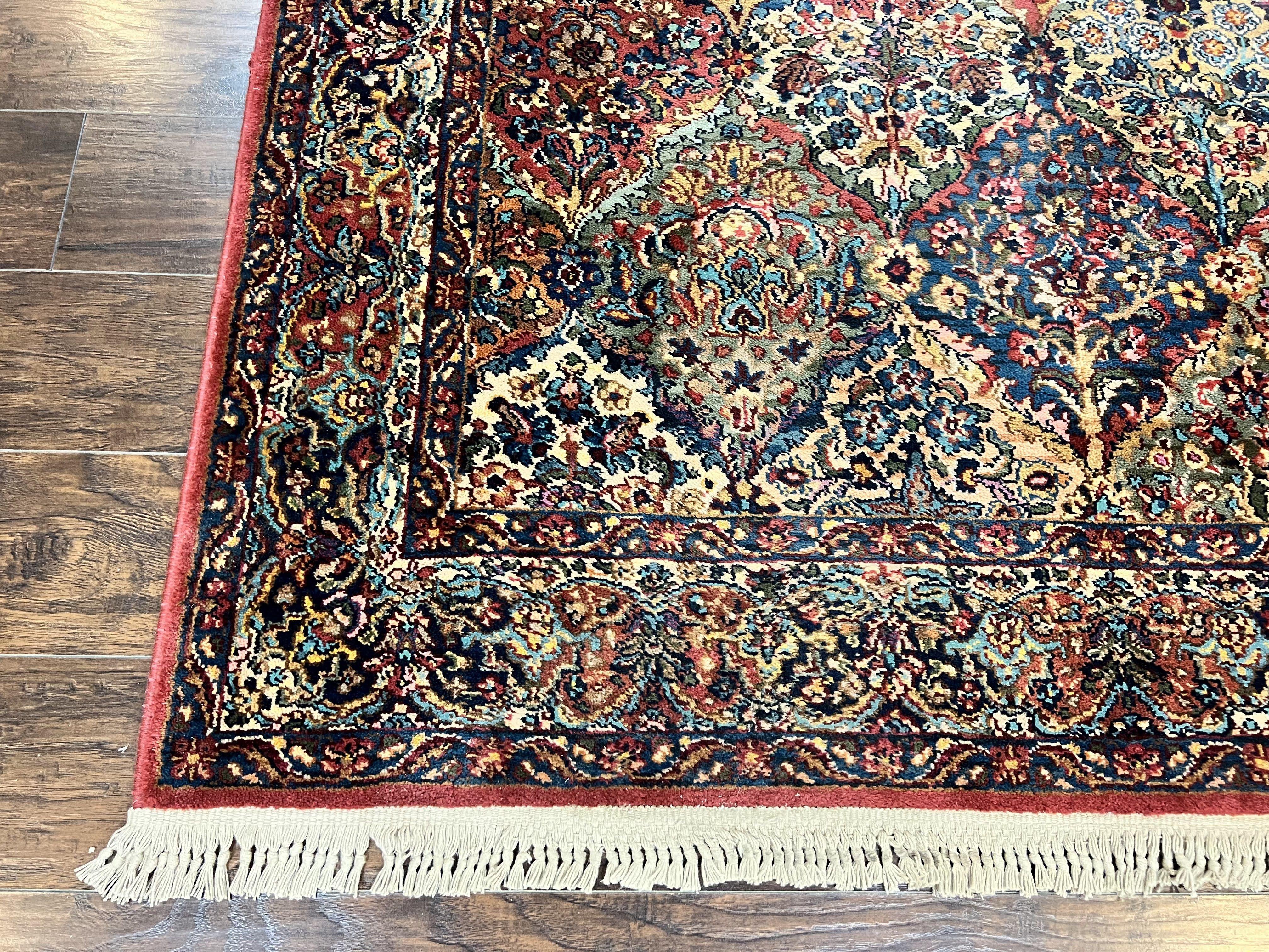 Karastan Multicolor Panel Kirman Rug #717, Wool Karastan Rug 5' 9" x 9', Vintage Multipanel Kirman, Original Karastan Collection 700 Series - Jewel Rugs