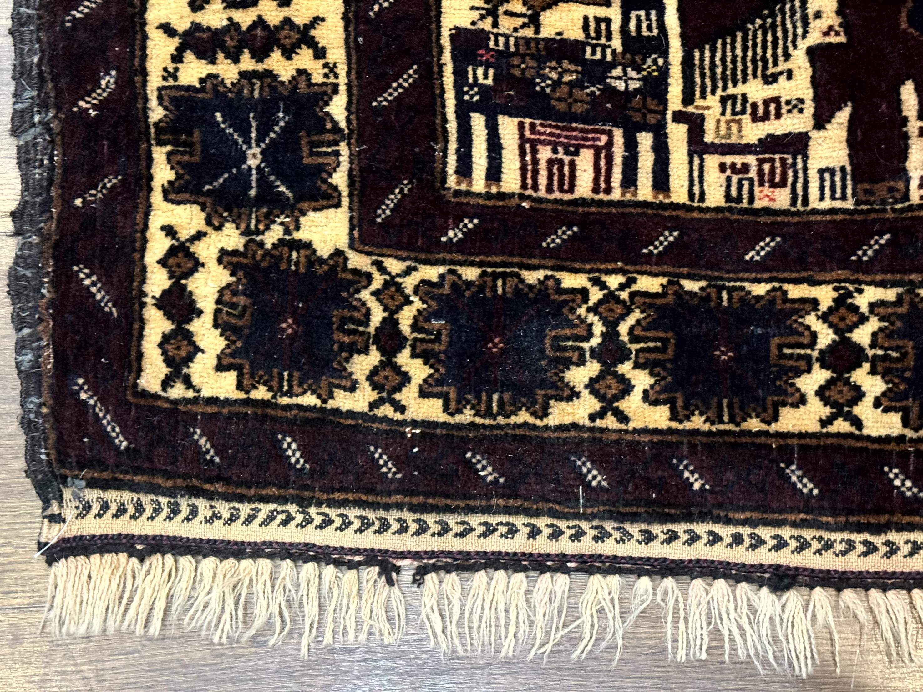 Persian Baluch Tribal Rug 4x6, Human and Bird Pictorials, Vintage, Wool, Collectible - Jewel Rugs