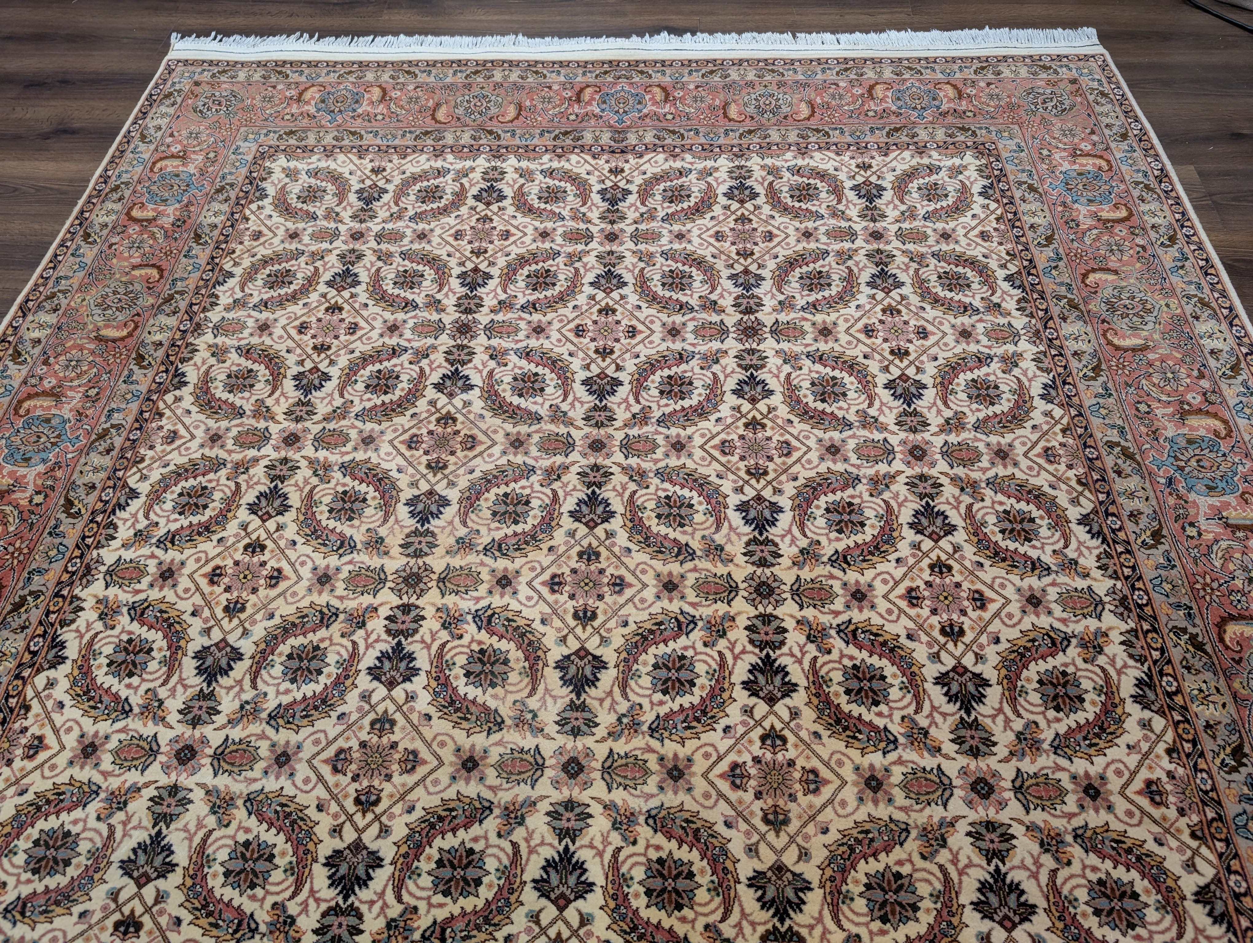 Sino Persian Rug 7x11, Allover Design, Hand-Knotted Wool Carpet - Jewel Rugs