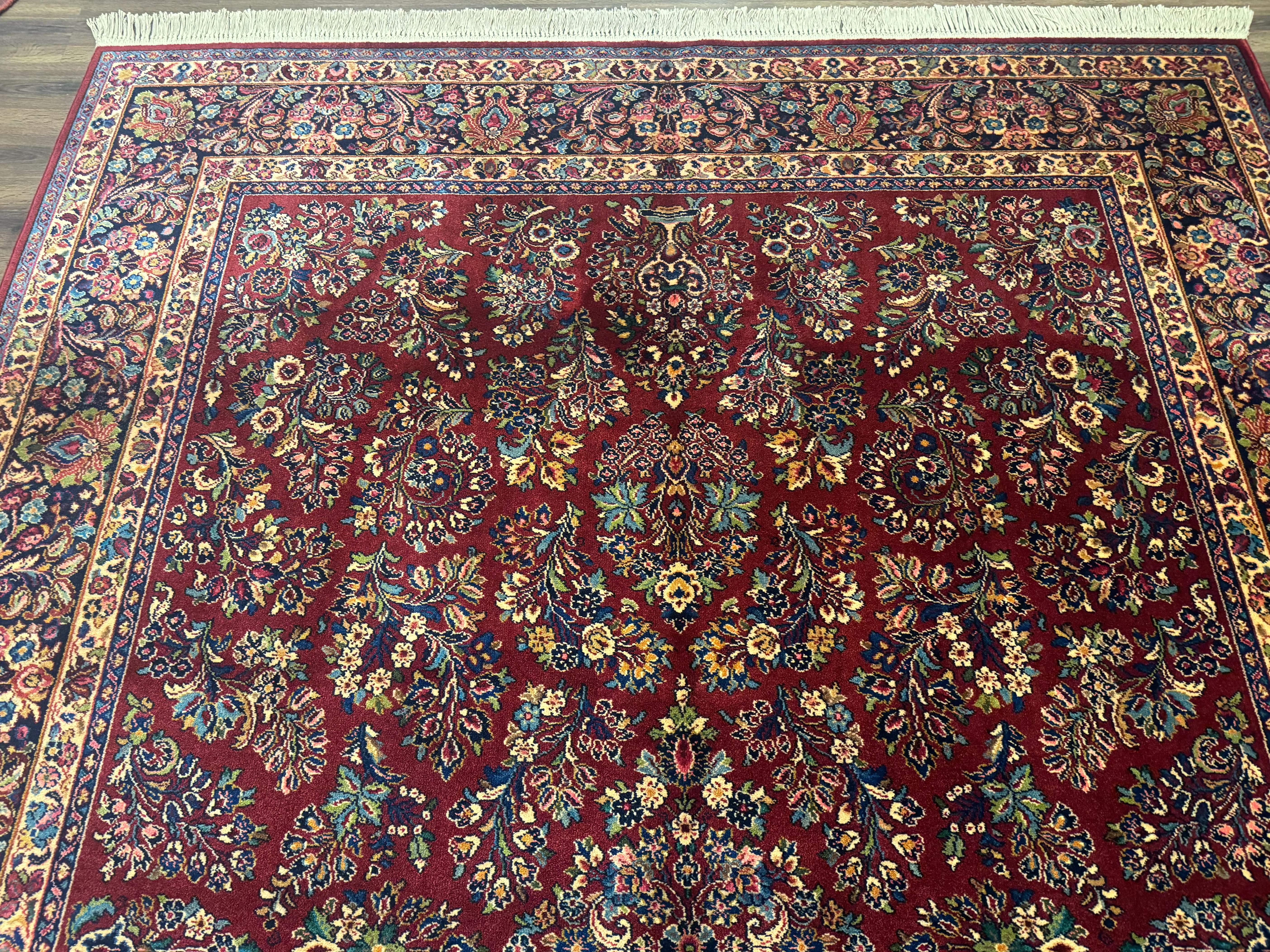 Karastan Red Sarouk Rug #785, Wool Karastan Carpet 8.8 x 12 - Jewel Rugs