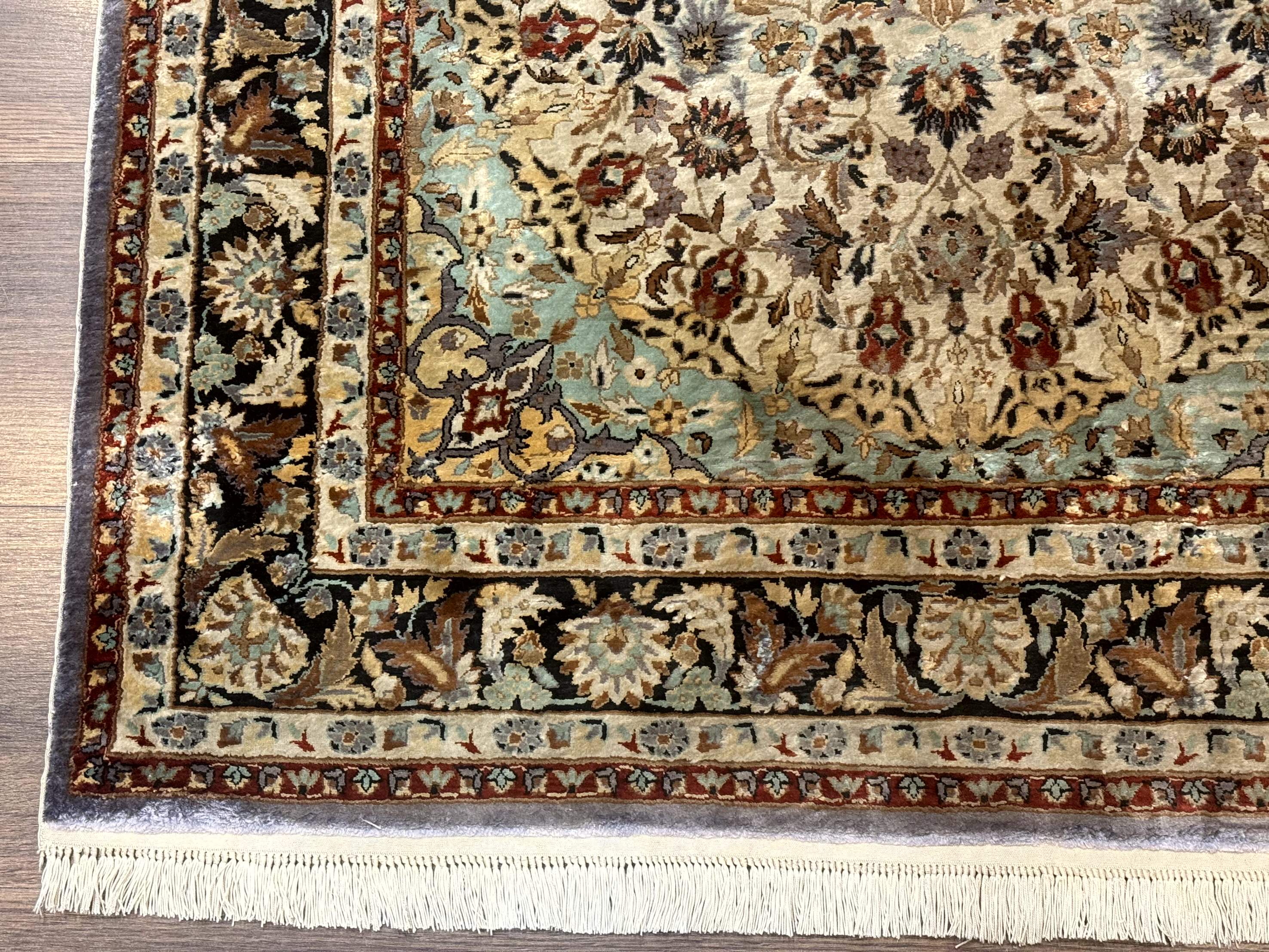 Sino Per'ian Qum Silk Rug 3x5, Fine 500 KPSI, Hand Knotted - Jewel Rugs
