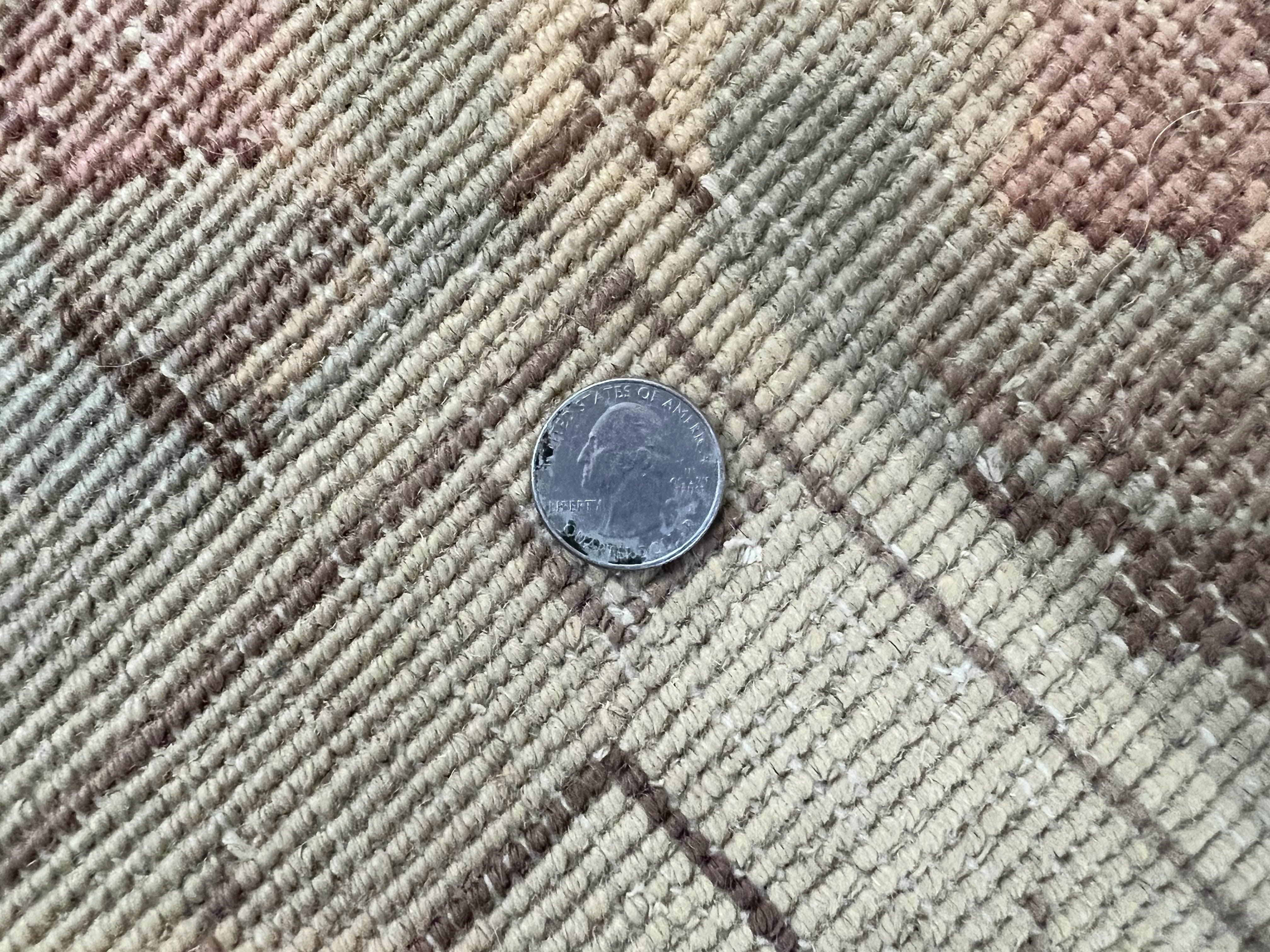 Indo Chinese Aubusson Wool Rug 10x14, Pink and Cream, Handmade Vintage Wool Carpet, Elegant European Design - Jewel Rugs