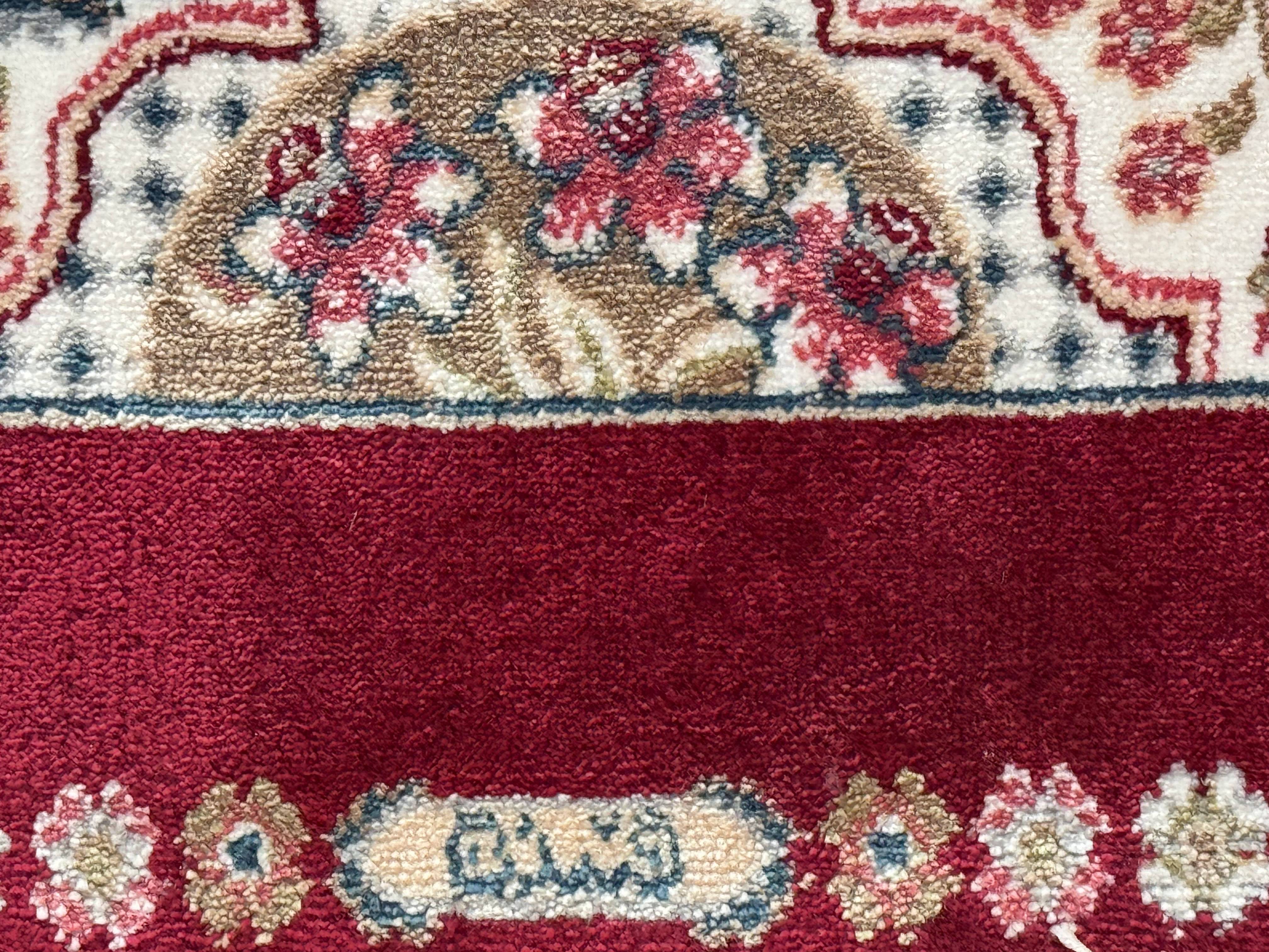 Dark Red Turkish Silk Rug 2.6 x 4, Hunting Design Scene, Bamboo Silk - Jewel Rugs