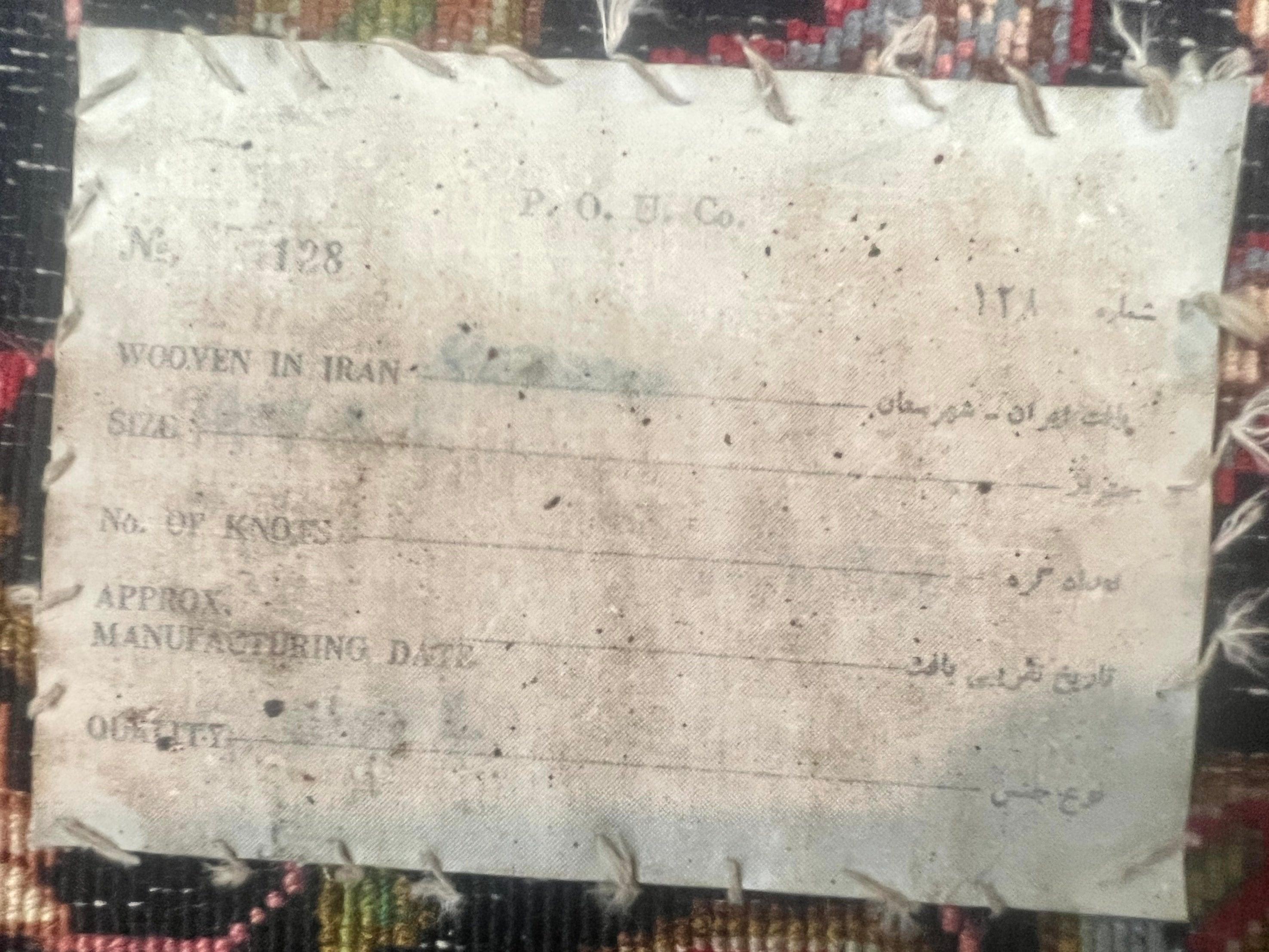 Antique Persian Kirman Rug 5x8, Floral Kirman, Midnight Blue/Black, Semi Open Field, Handmade Vintage Wool Carpet - Jewel Rugs