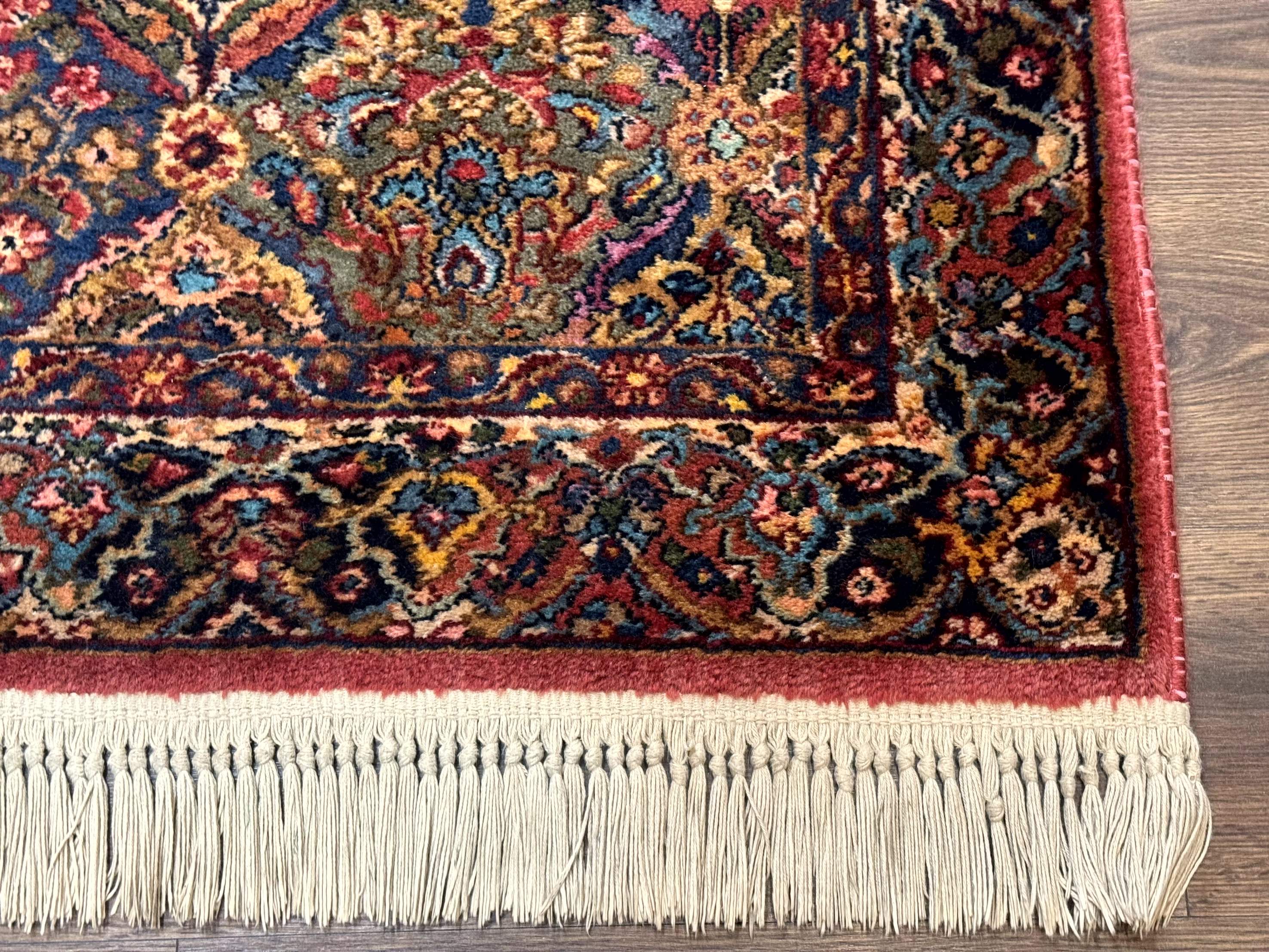 Karastan Rug 4x6, Multicolor Panel Kirman #717, Wool Original 700 Series Vintage - Jewel Rugs