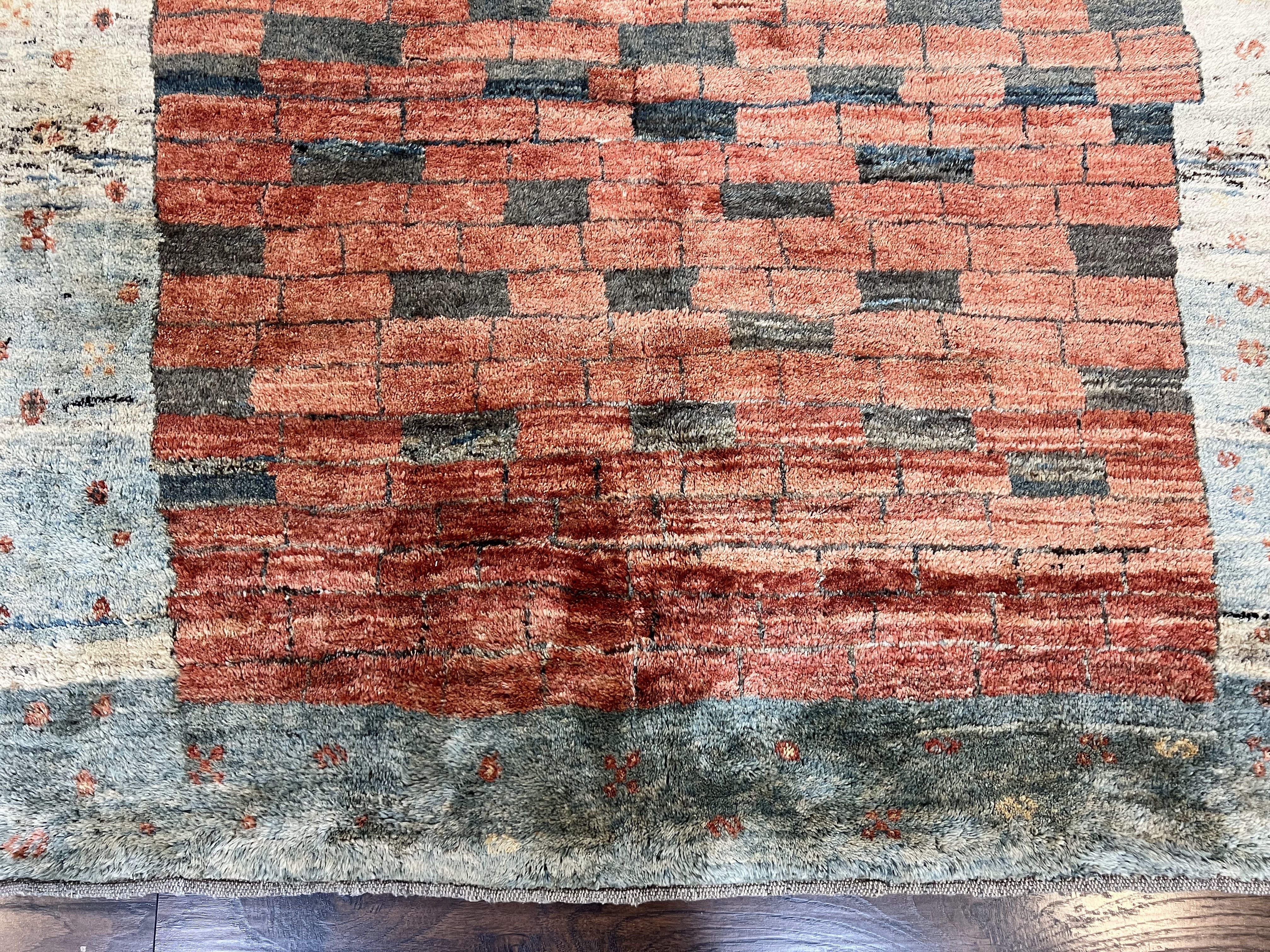 Persian Gabbeh Rug 6x8 ft, Wool Handmade Tribal Rug - Jewel Rugs