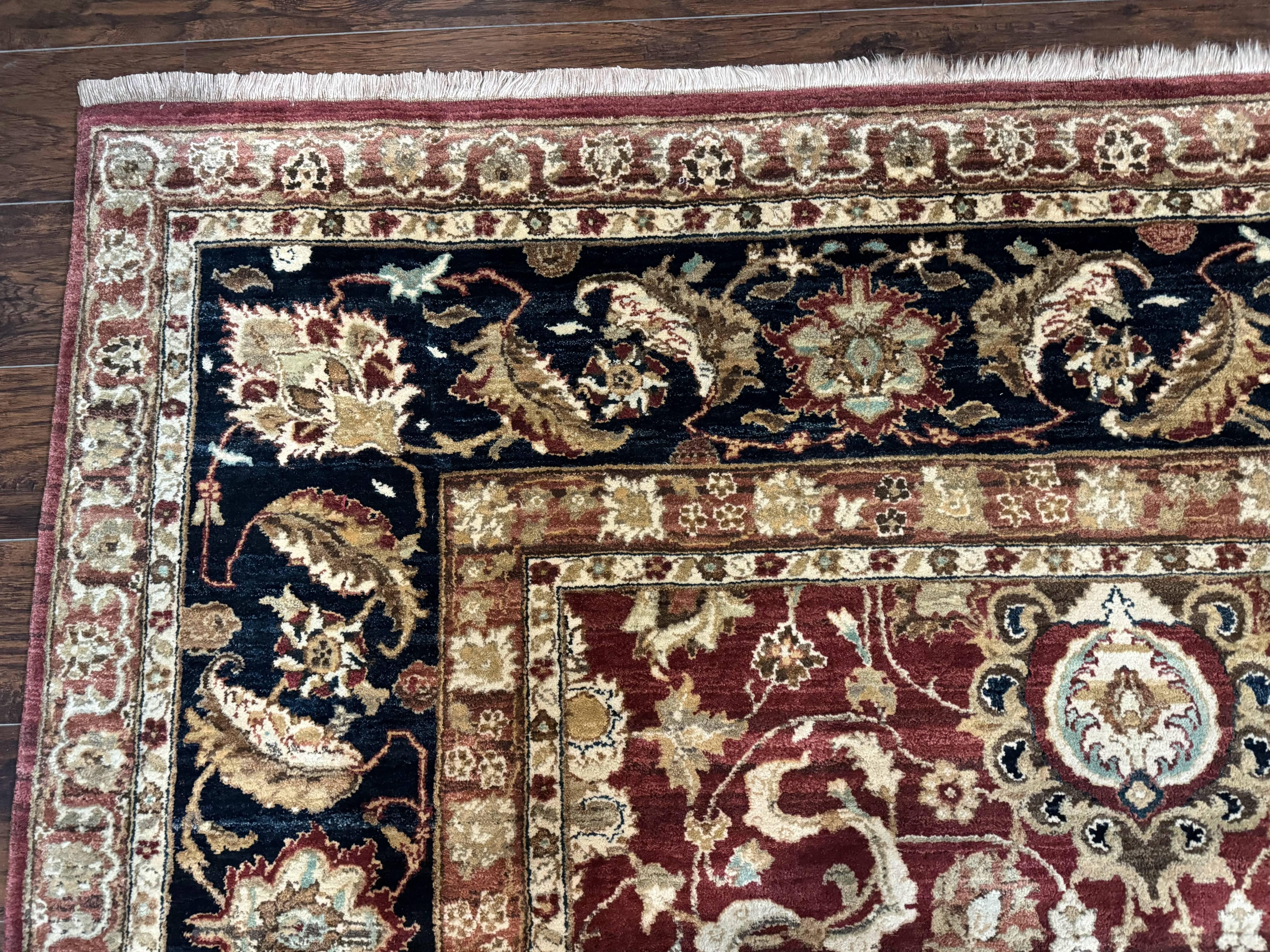 Palace Sized Indian Agra Rug 12x17, Wool Handmade Floral Allover Carpet - Jewel Rugs