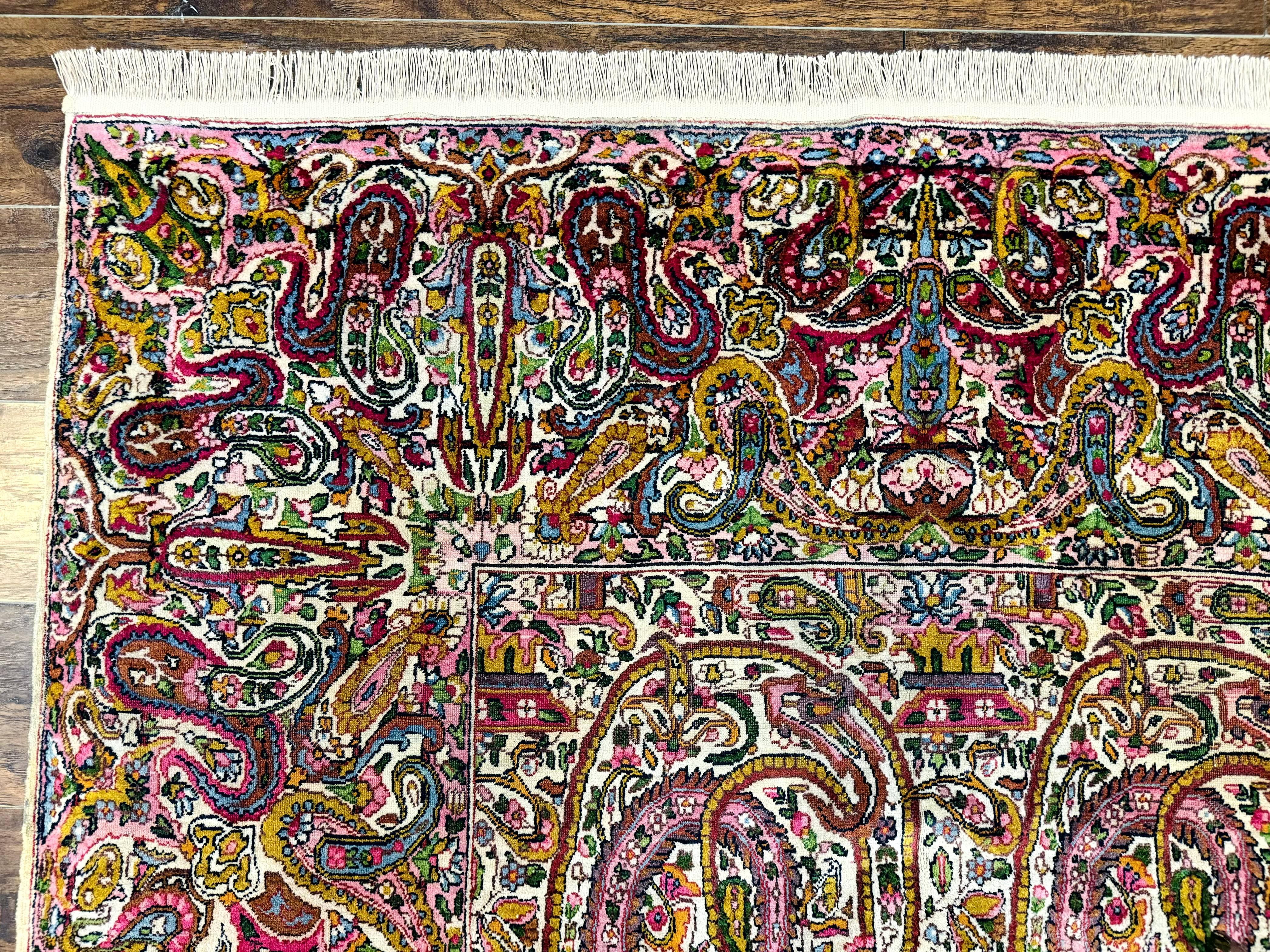 Rare Antique Persian Kerman Lavar Rug 9x12, Boteh Paisley Design - Jewel Rugs