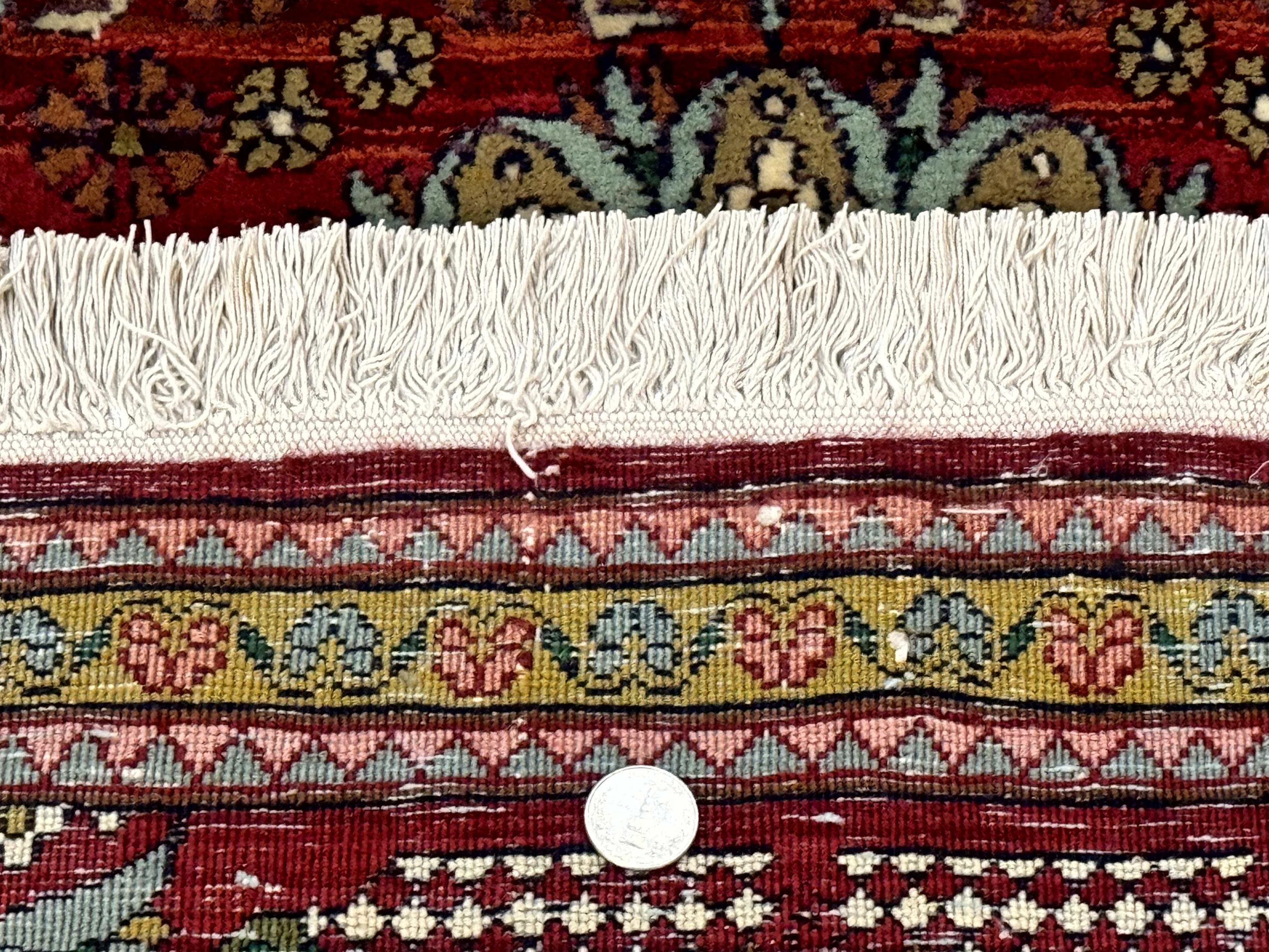 Persian Bijar Rug 2.6 x 4, Antique Carpet, Brick Red and Ivory - Jewel Rugs