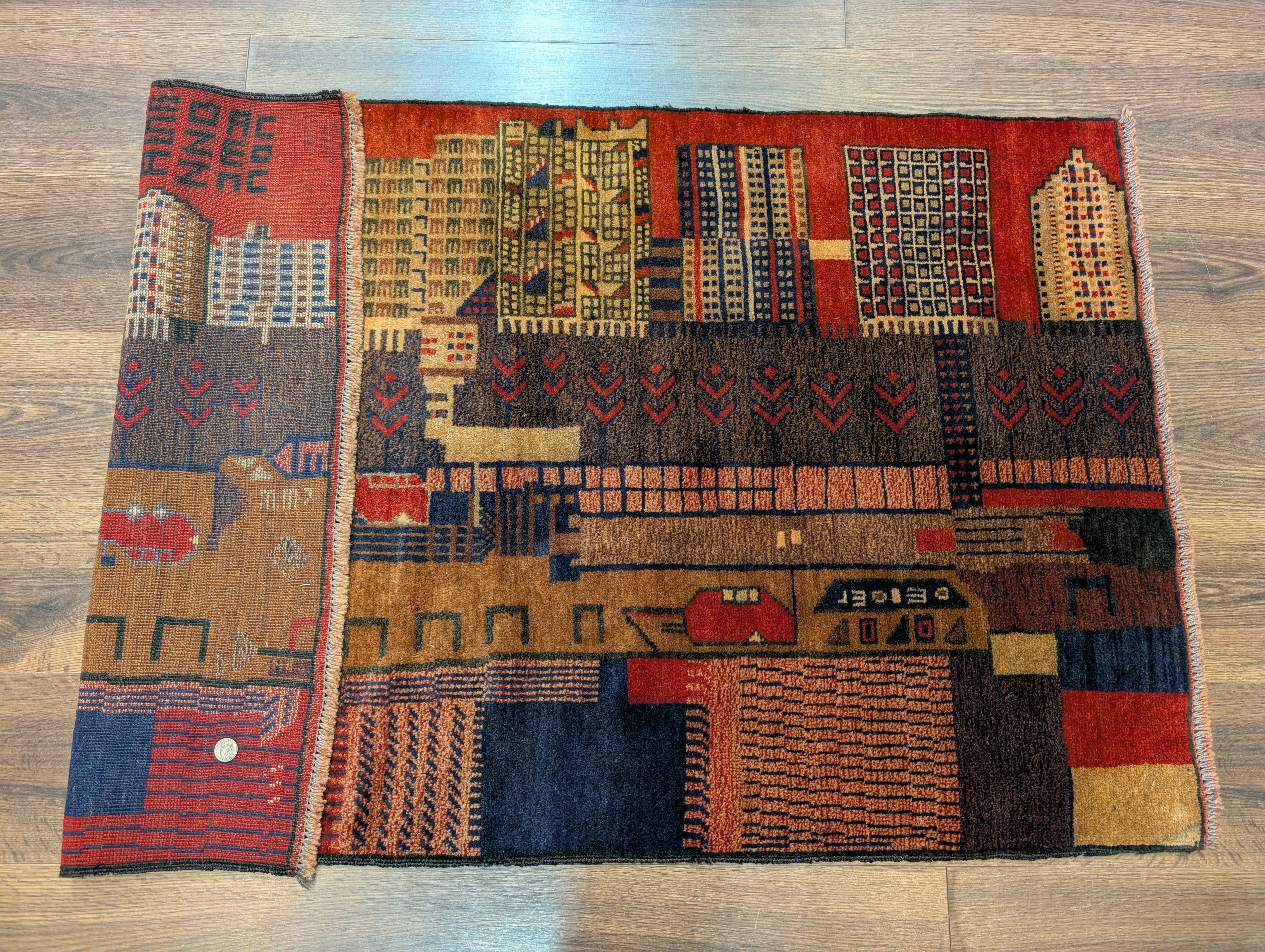 Afghan Rug 3x5, Pictorial Scene, Balouchi Carpet, Handmade, Wool, New - Jewel Rugs