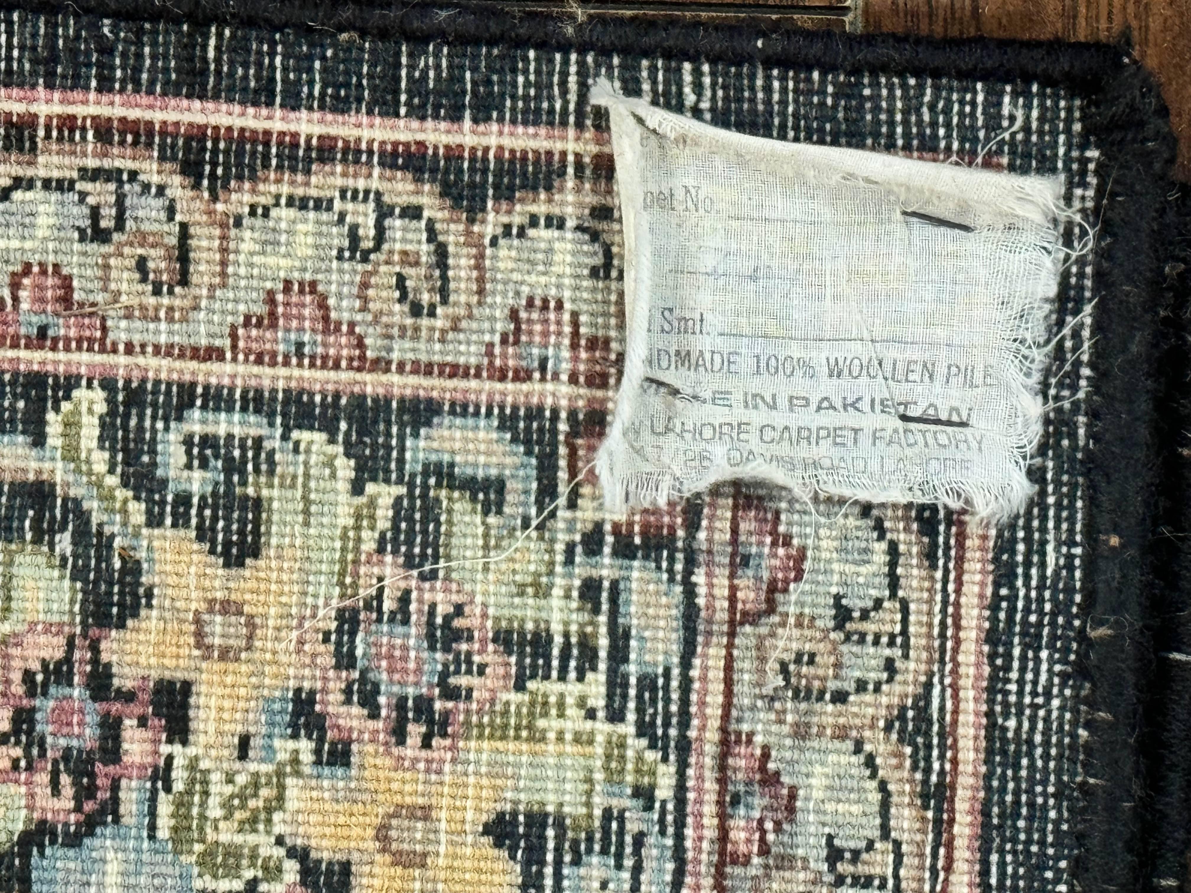 Pak Persian Rug 5x7, Floral, Colorful, Handmade Vintage Wool Rug, Finely Hand Knotted 225 KPSI, Black - Jewel Rugs