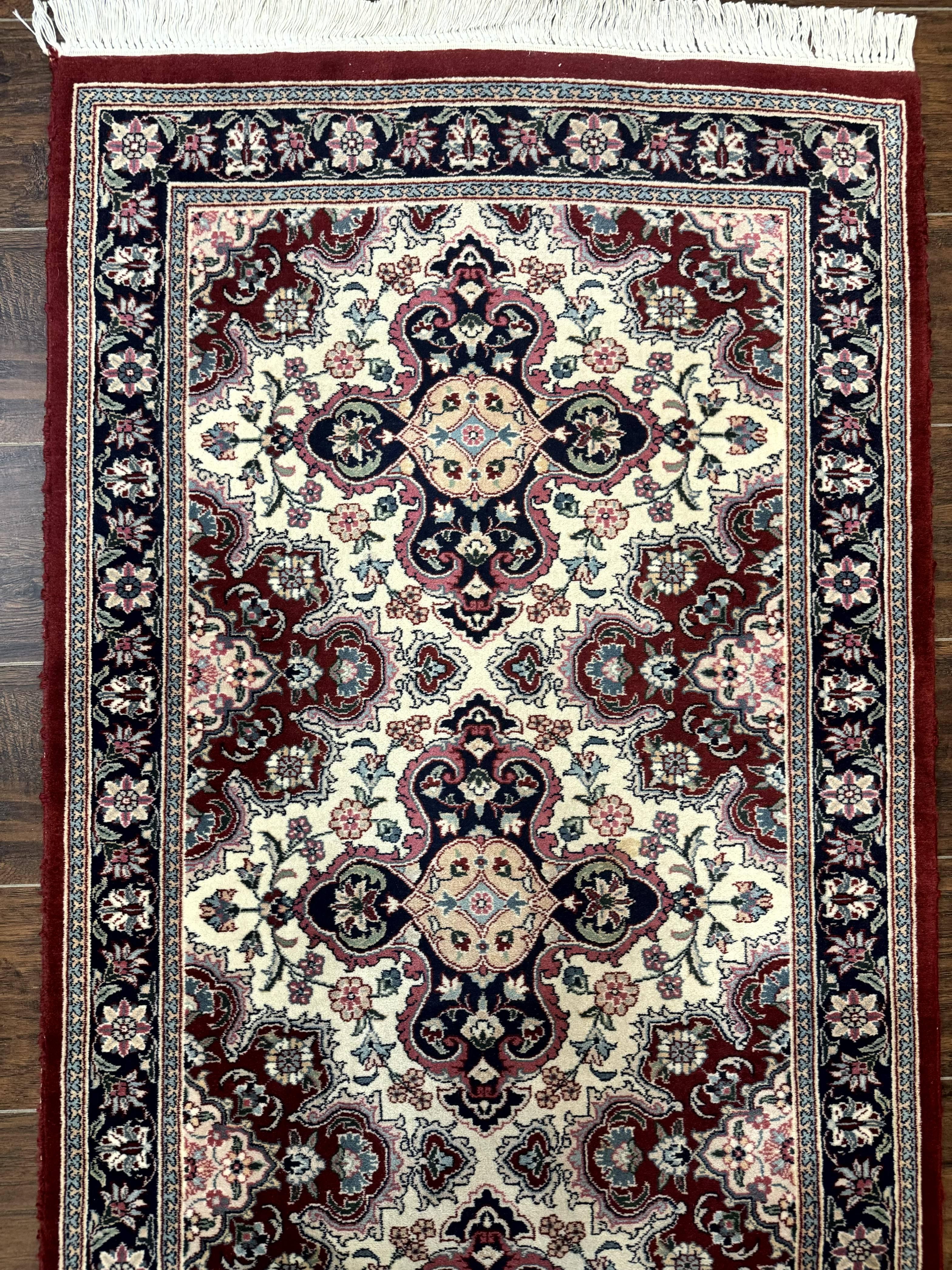 Sino Persian Runner Rug 2.7 x 8, Floral, Handmade, 250 KPSI - Jewel Rugs