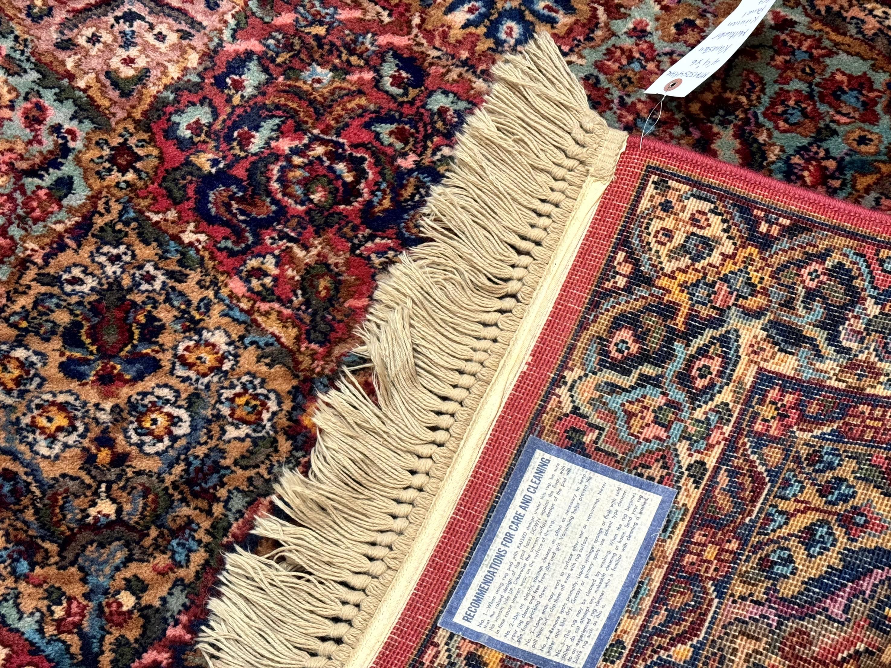 Karastan Rug 4x6 Multicolor Panel Kirman Rug #717, Wool Karastan Carpet, Original Collection 700 Series, Vintage, Rare Size - Jewel Rugs