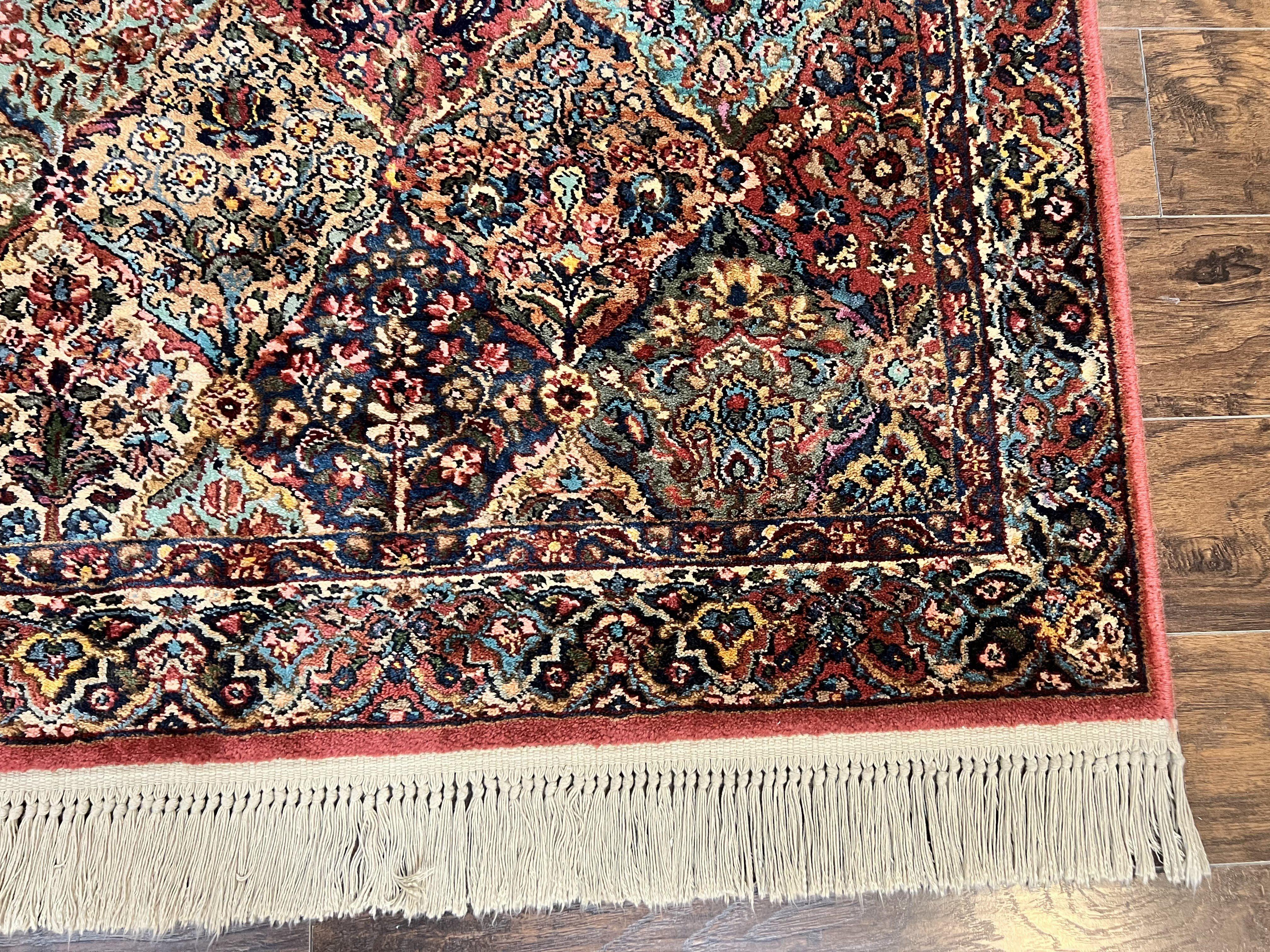 Karastan Rug 4x6 Multicolor Panel Kirman Rug #717, Wool Karastan Carpet, Original Collection 700 Series, Vintage, Rare Size - Jewel Rugs