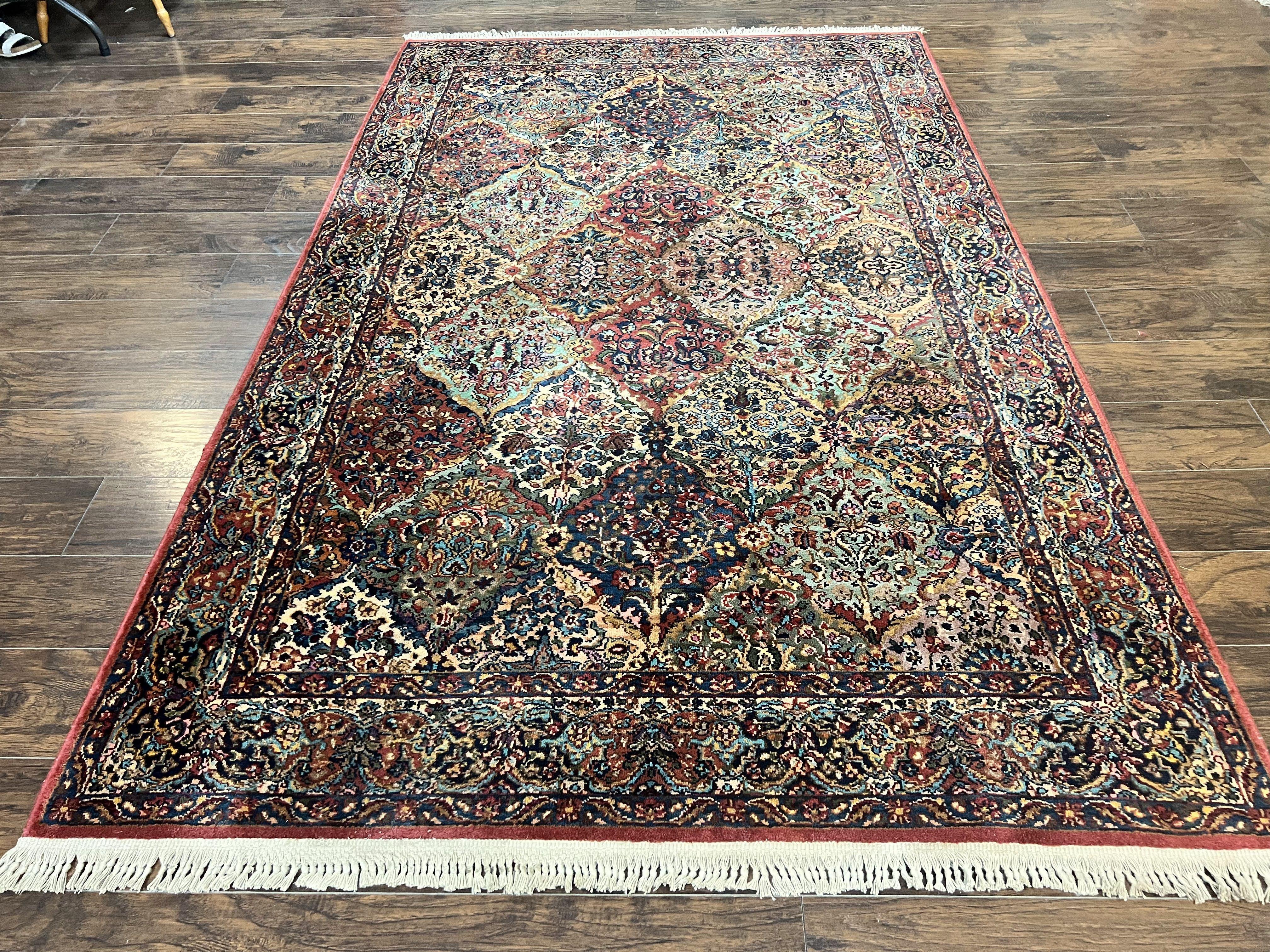 Karastan Multicolor Panel Kirman Rug #717, Wool Karastan Rug 5' 9" x 9', Vintage Multipanel Kirman, Original Karastan Collection 700 Series - Jewel Rugs