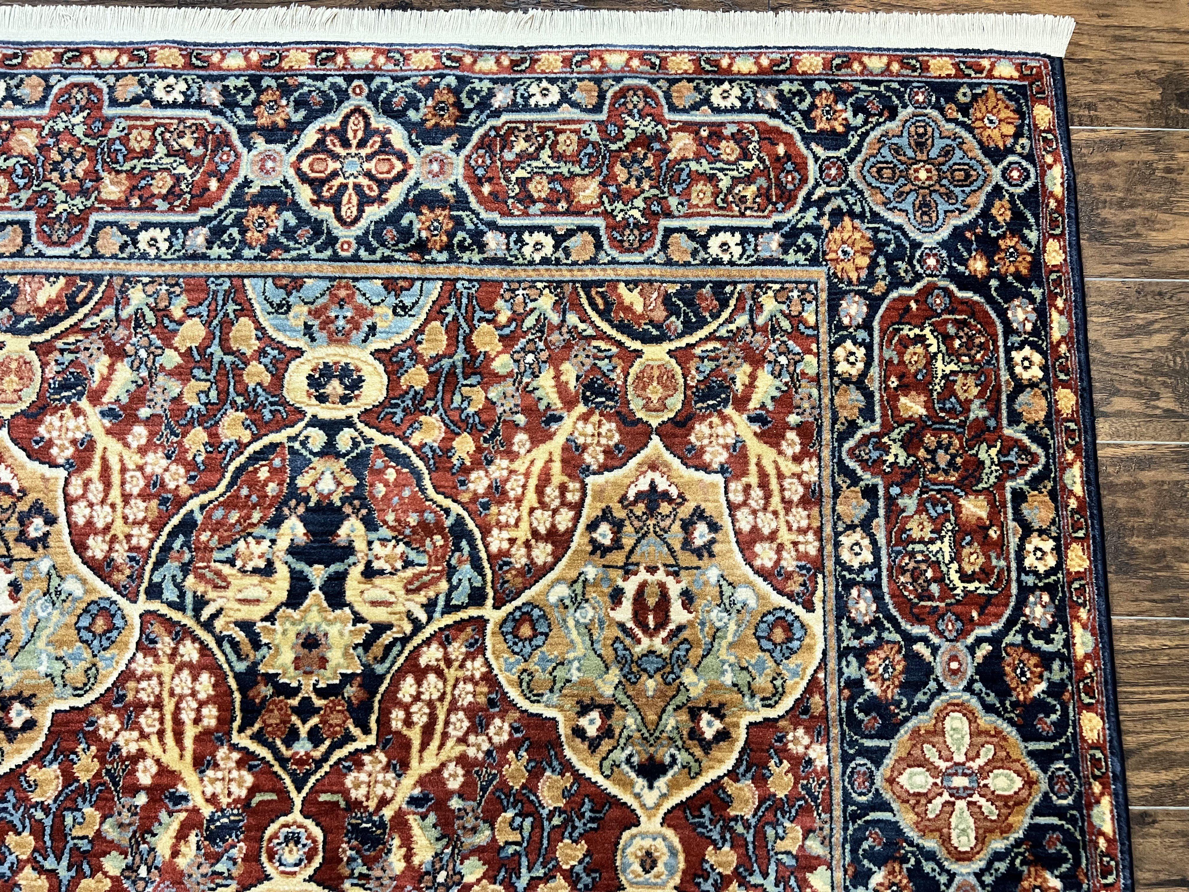 Karastan Rug 6x8, English Manor Hampton Court 2120, Discontinued Wool Pile, Vintage Medium Sized Area Rug - Jewel Rugs