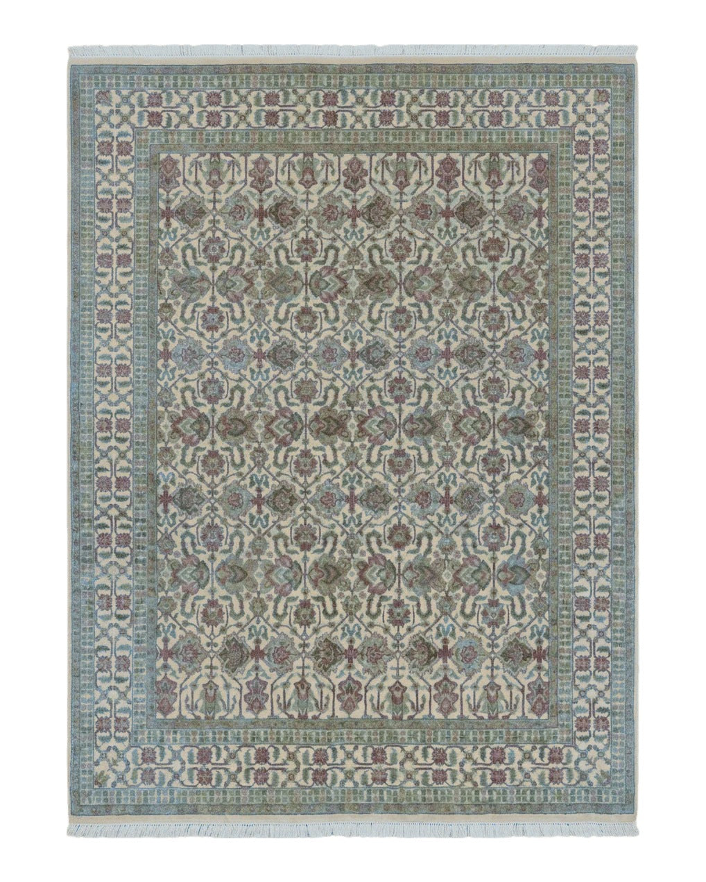 8' 5" X 12' Handmade India Agra Floral Oriental Wool Rug Tea Washed Carpet Nice 7x10 - 9YAVZ15LJZWGA2O8
