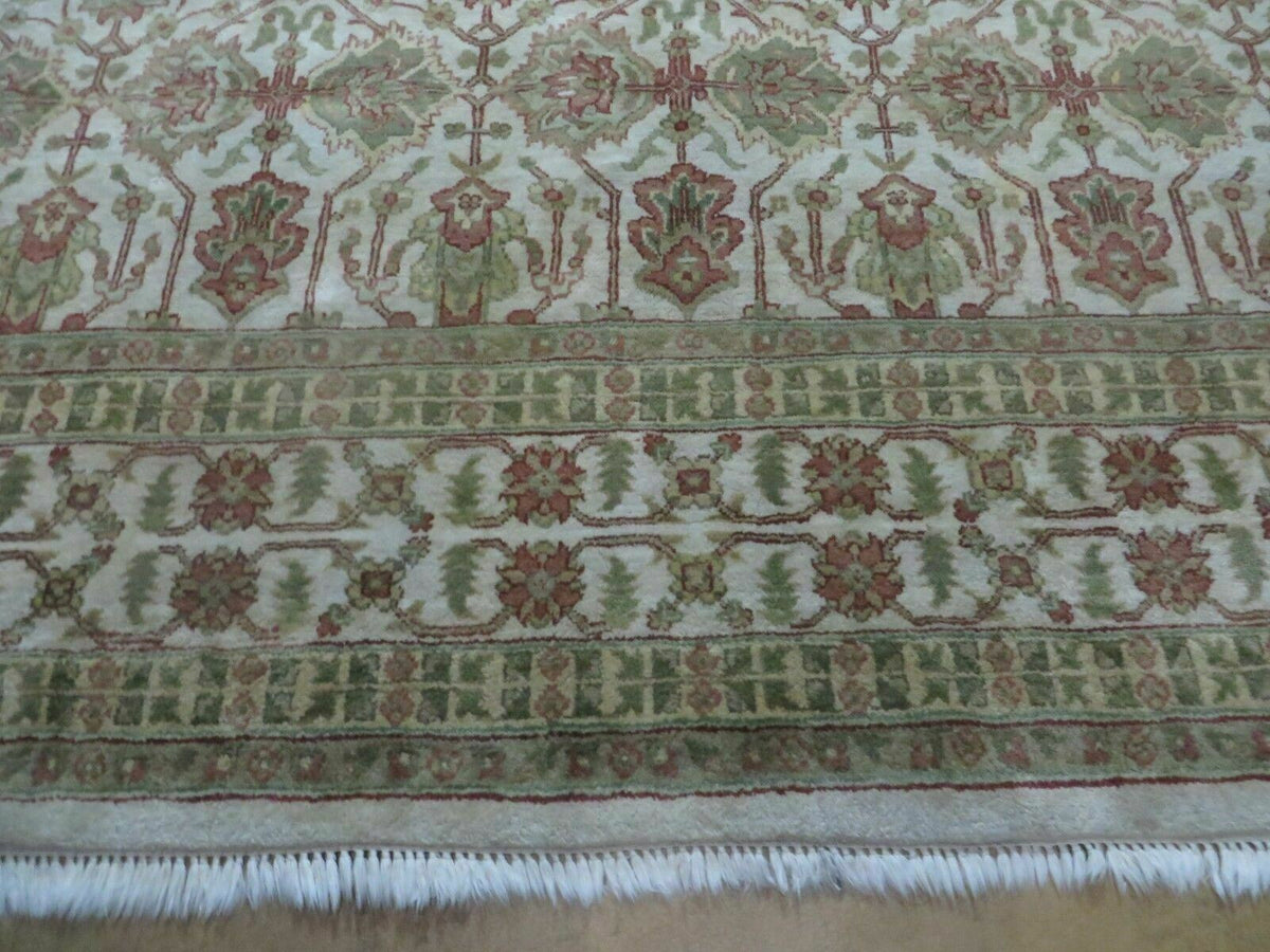 8' 5" X 12' Handmade India Agra Floral Oriental Wool Rug Tea Washed Carpet Nice 7x10 - 9YAVZ15LJZWGA2O8