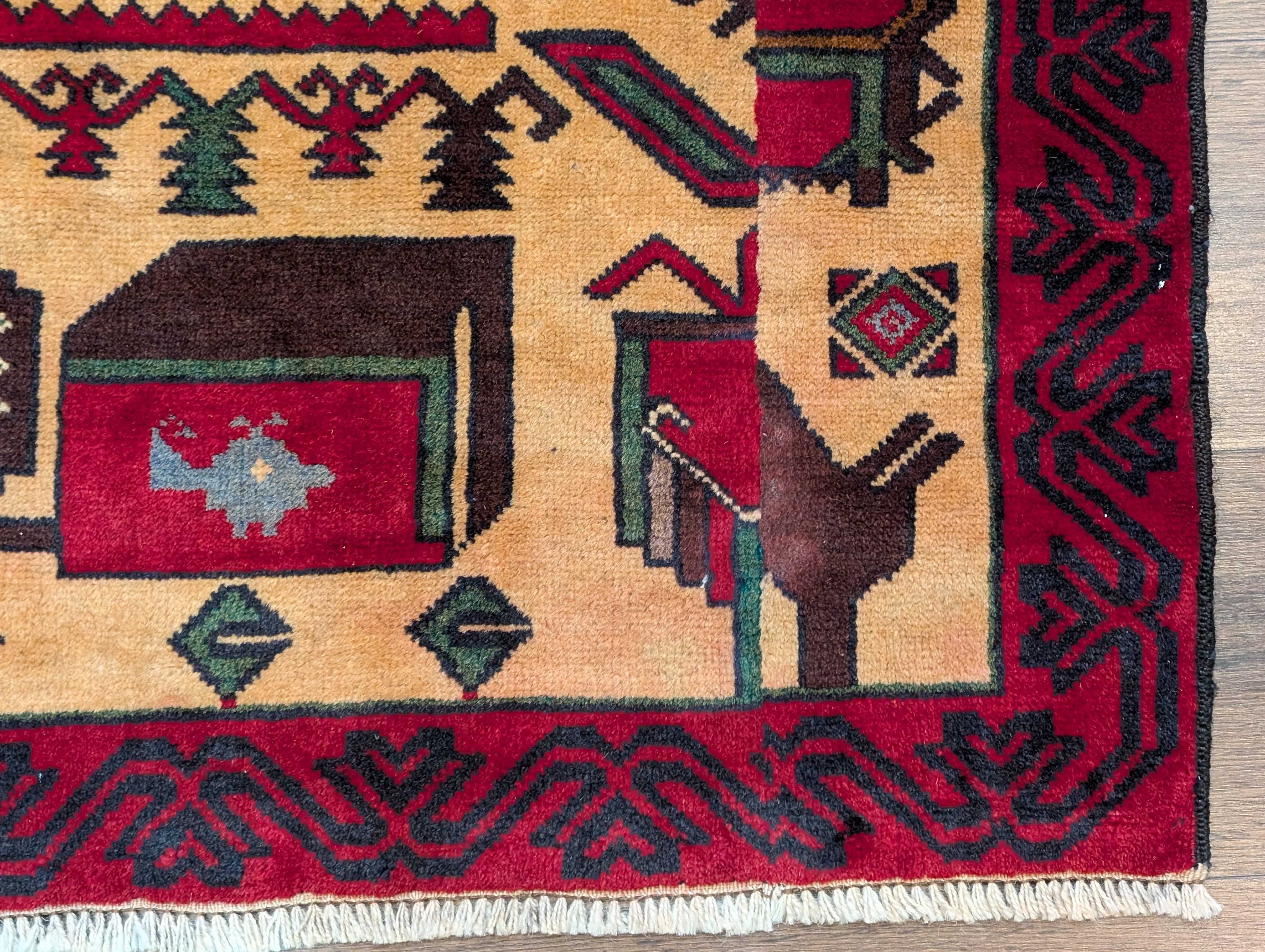 Afghan Rug 2.5 x 4.5, Baluch Rug, Tribal Rug, Handmade, Wool, New - Jewel Rugs