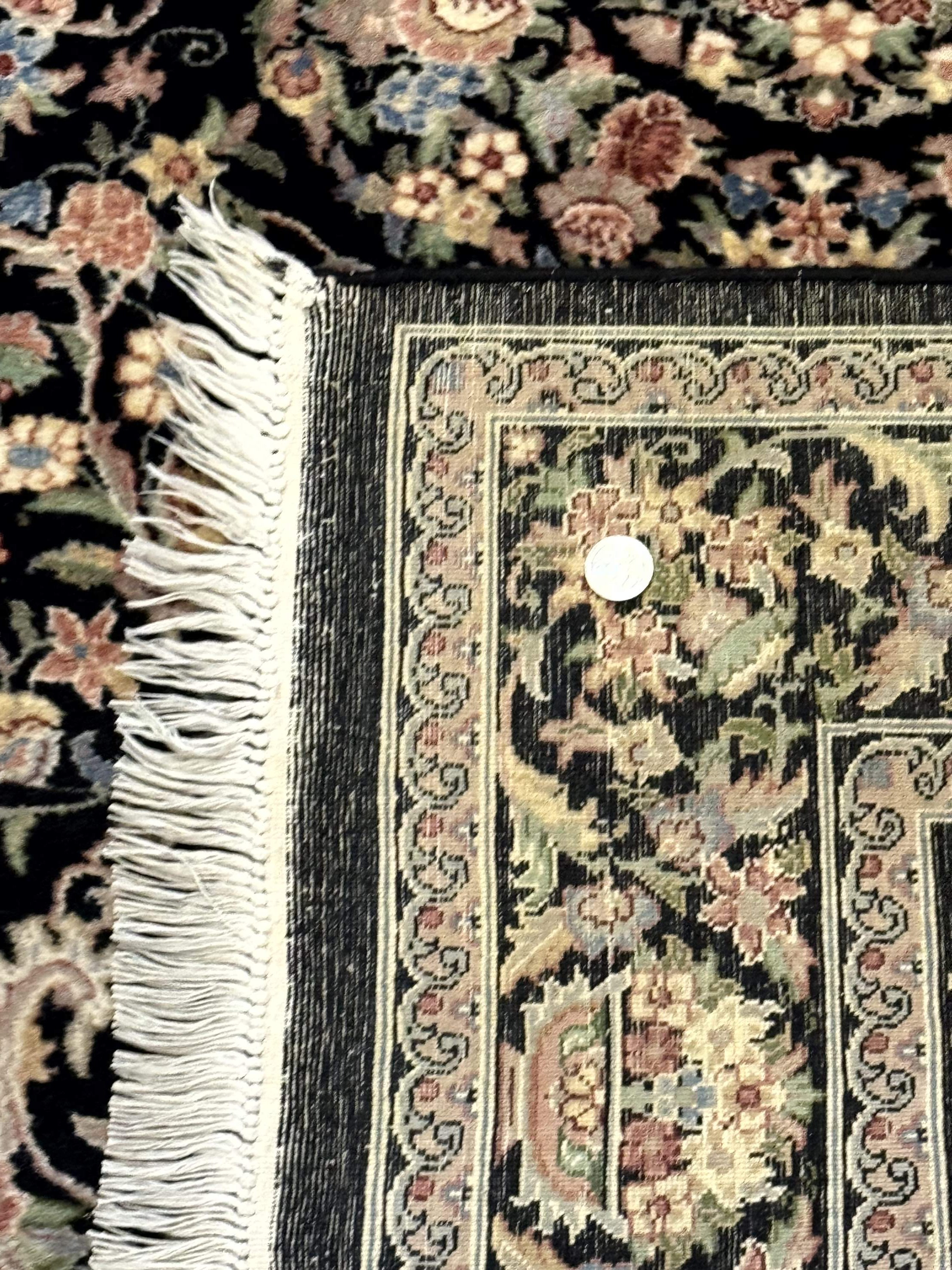 Sino Persian Rug 4x6, Very Fine 260 KPSI, Floral Medallion, Hand Knotted Wool Carpet - Jewel Rugs