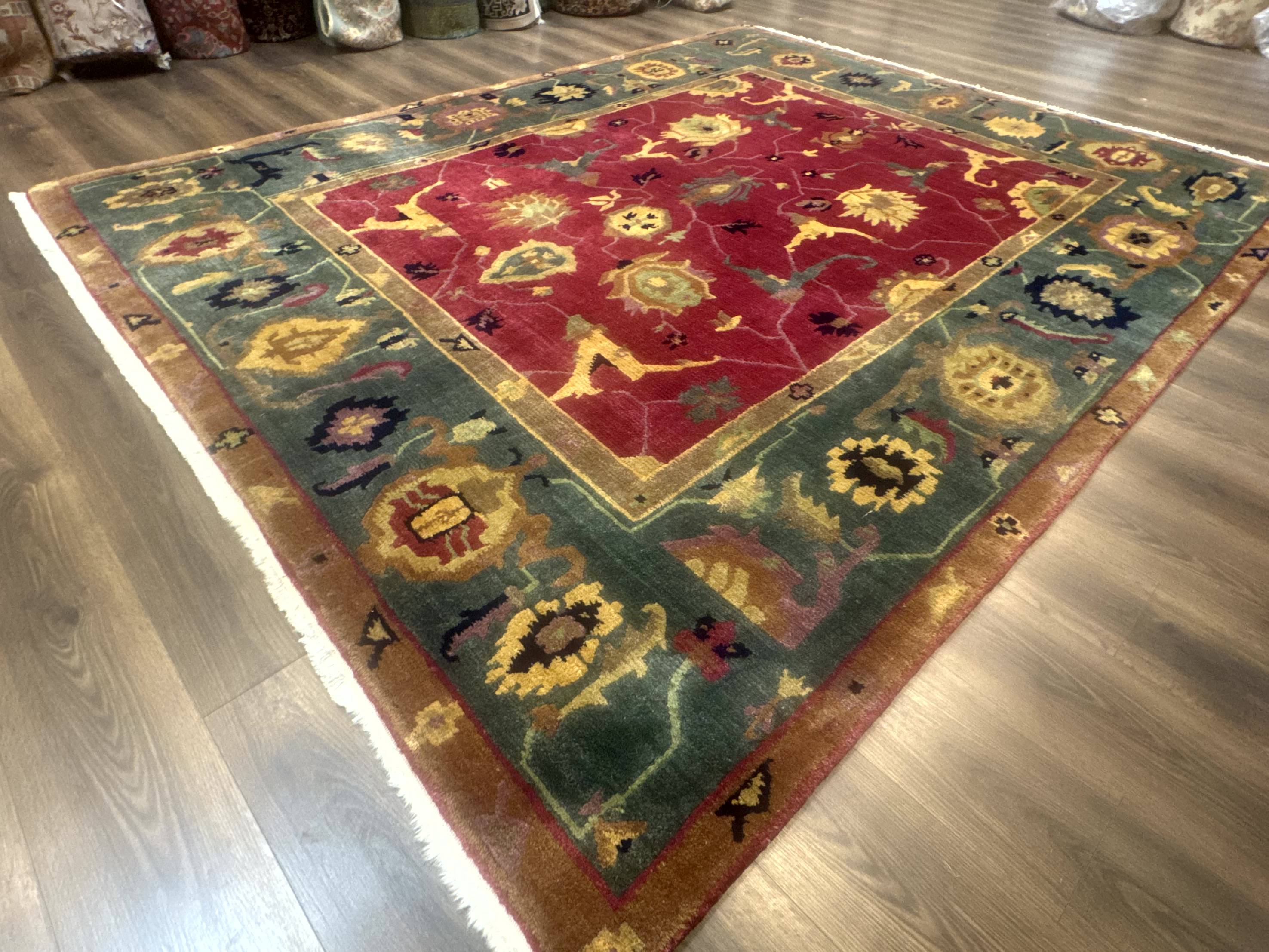 Tufenkian Rug 8x10, Tibetan Room Sized Carpet, Soft Thick Wool Pile - Jewel Rugs
