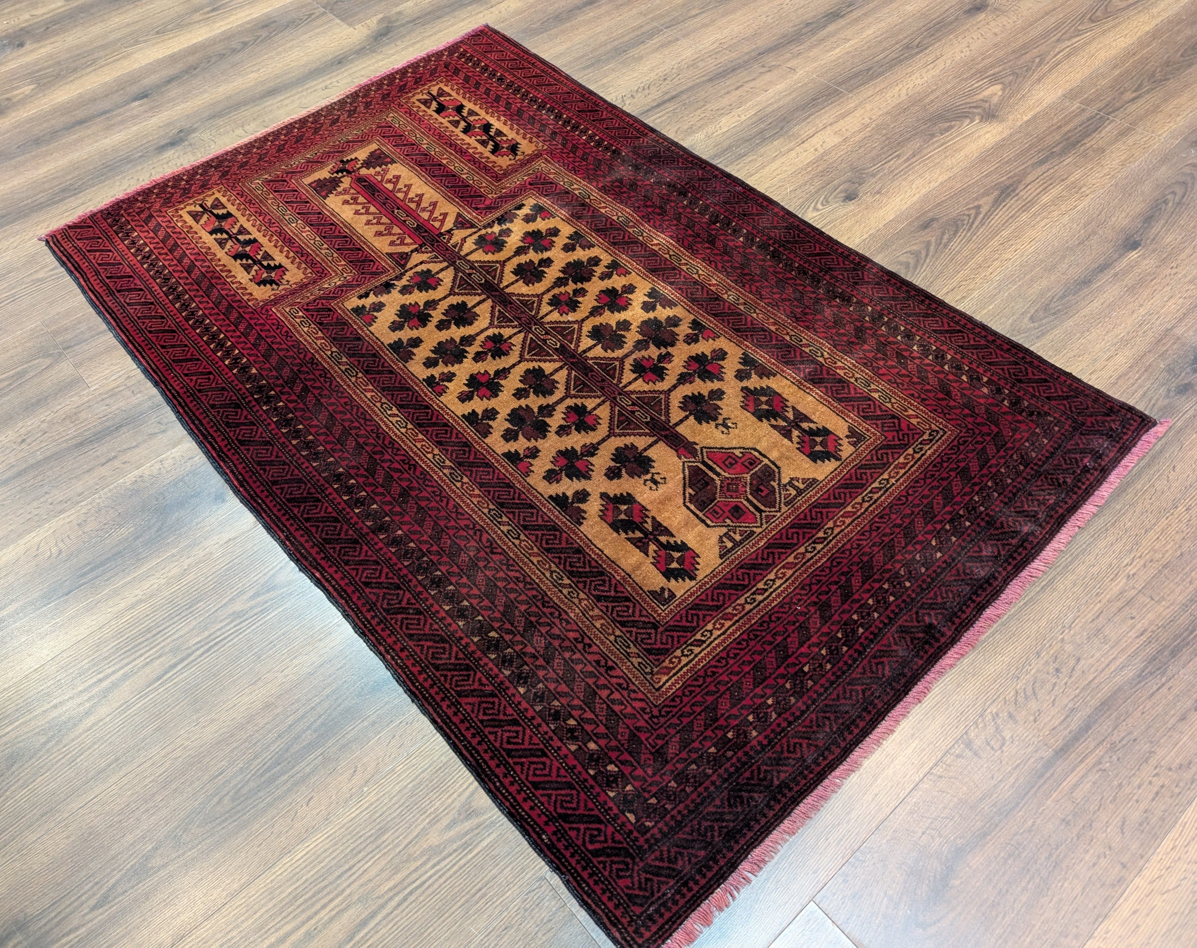Afghan Prayer Rug 3x5, Baluch Rug, Tribal Carpet, Handmade, Wool, New - Jewel Rugs