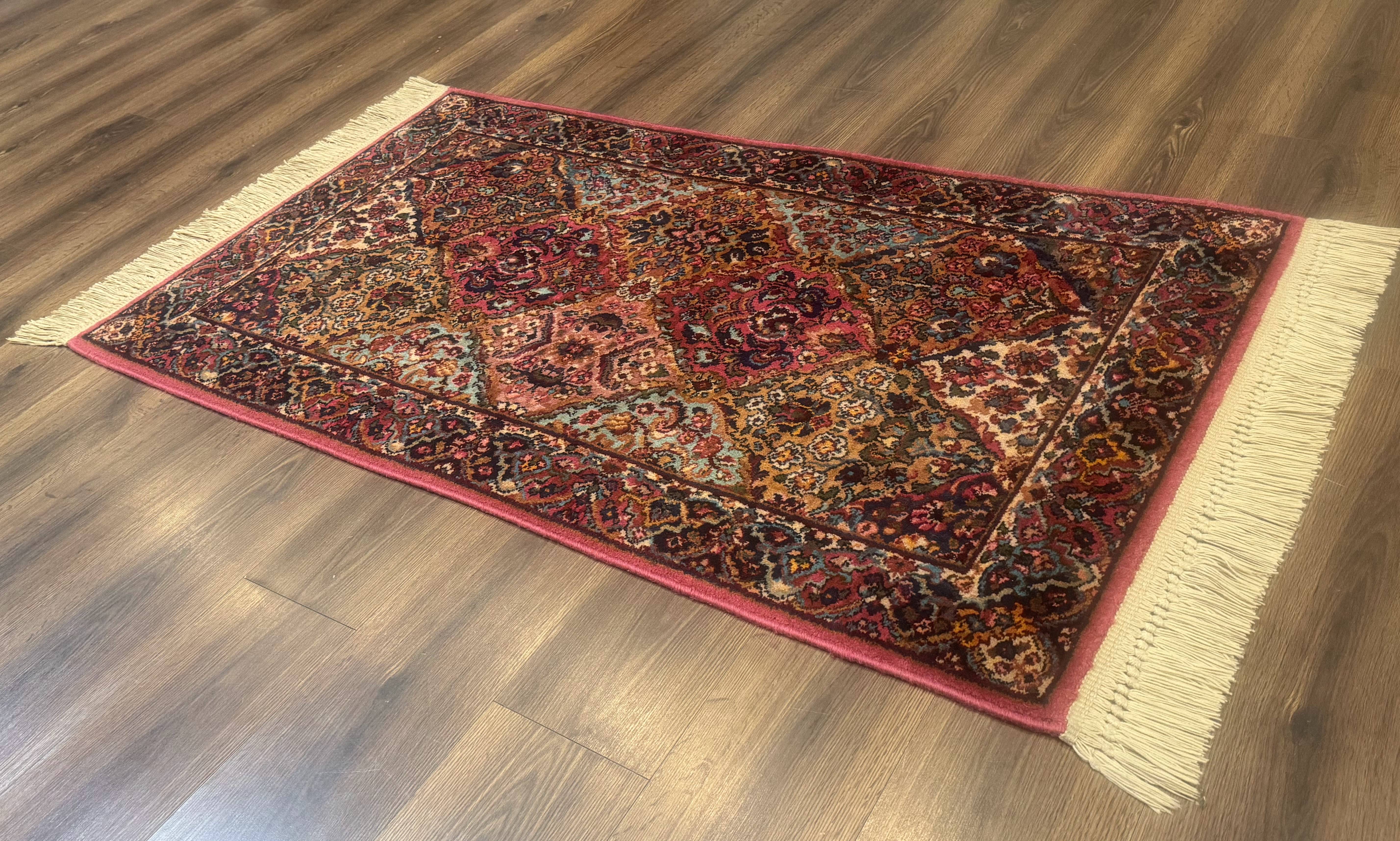 Karastan Rug 3x5 Multicolor Panel Kirman #717, Original 700 Series, Wool Pile, Discontinued - Jewel Rugs