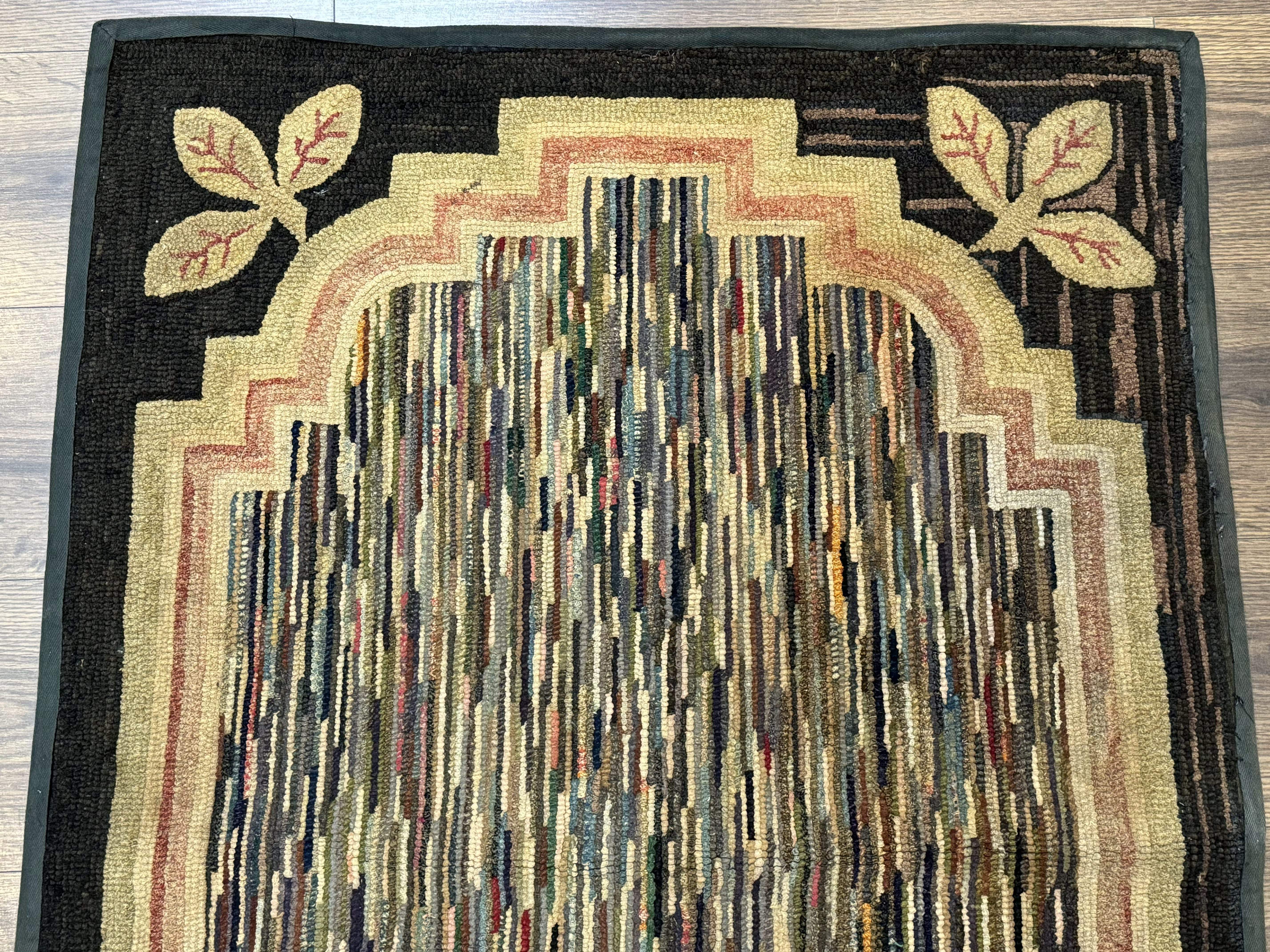 Vintage American Hooked Rug 3x5, Antique Hook Rug - Jewel Rugs