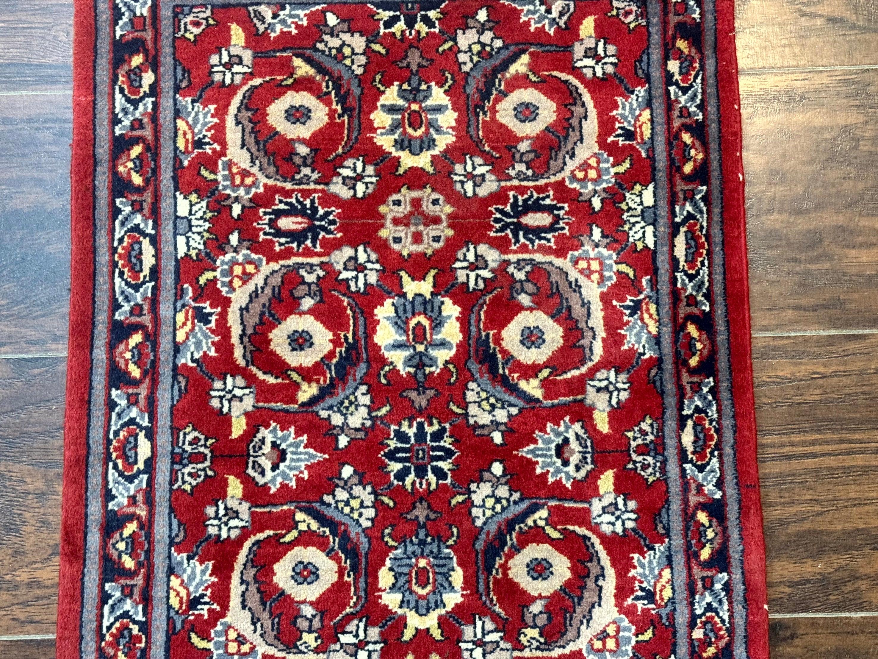 Small Pak Persian Handmade Wool Rug 1.7 x 2, Red - Jewel Rugs