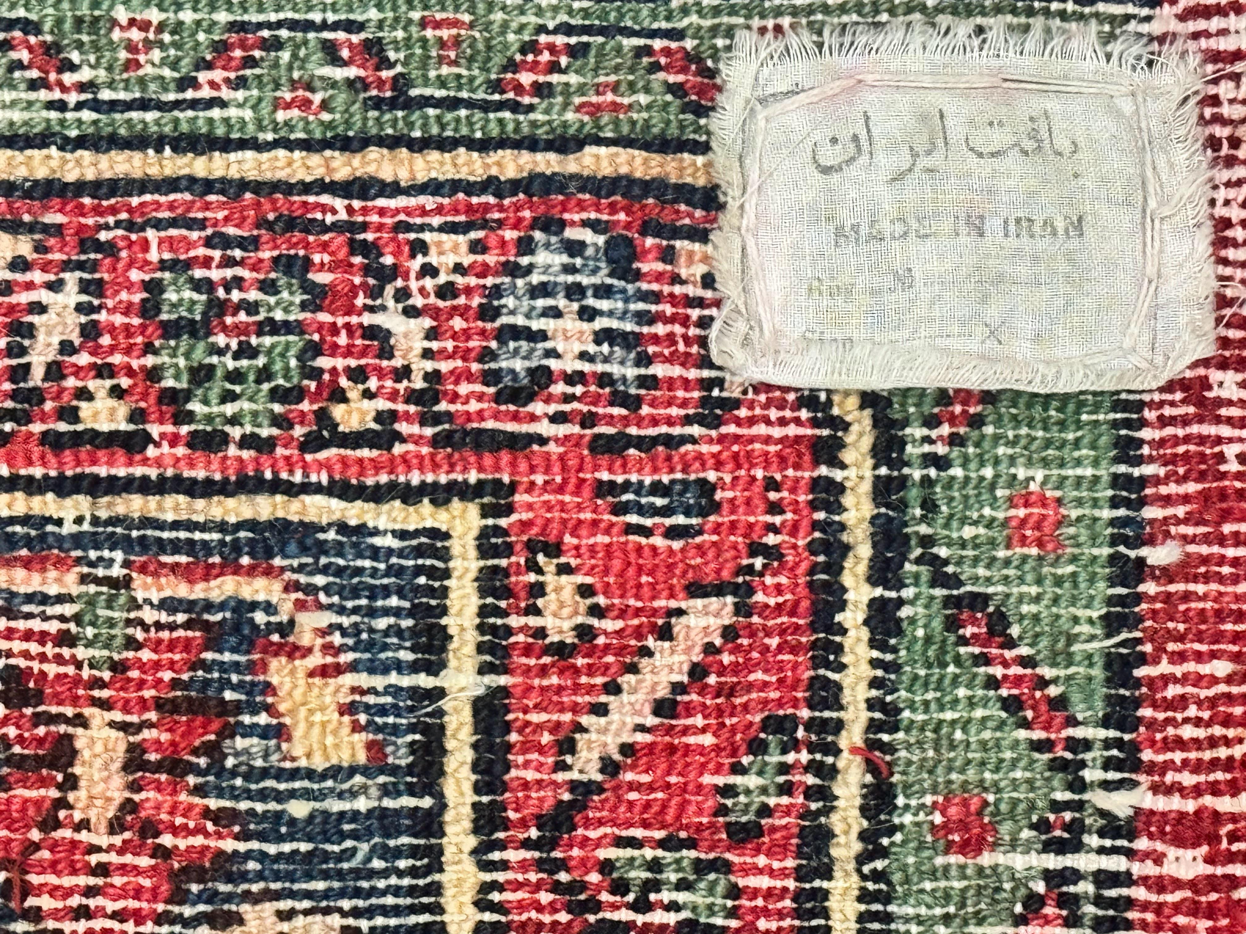 Antique Persian Hamadan Tribal Rug 8x10, Red and Ivory, Medallion Rug, Wool Handmade Carpet - Jewel Rugs