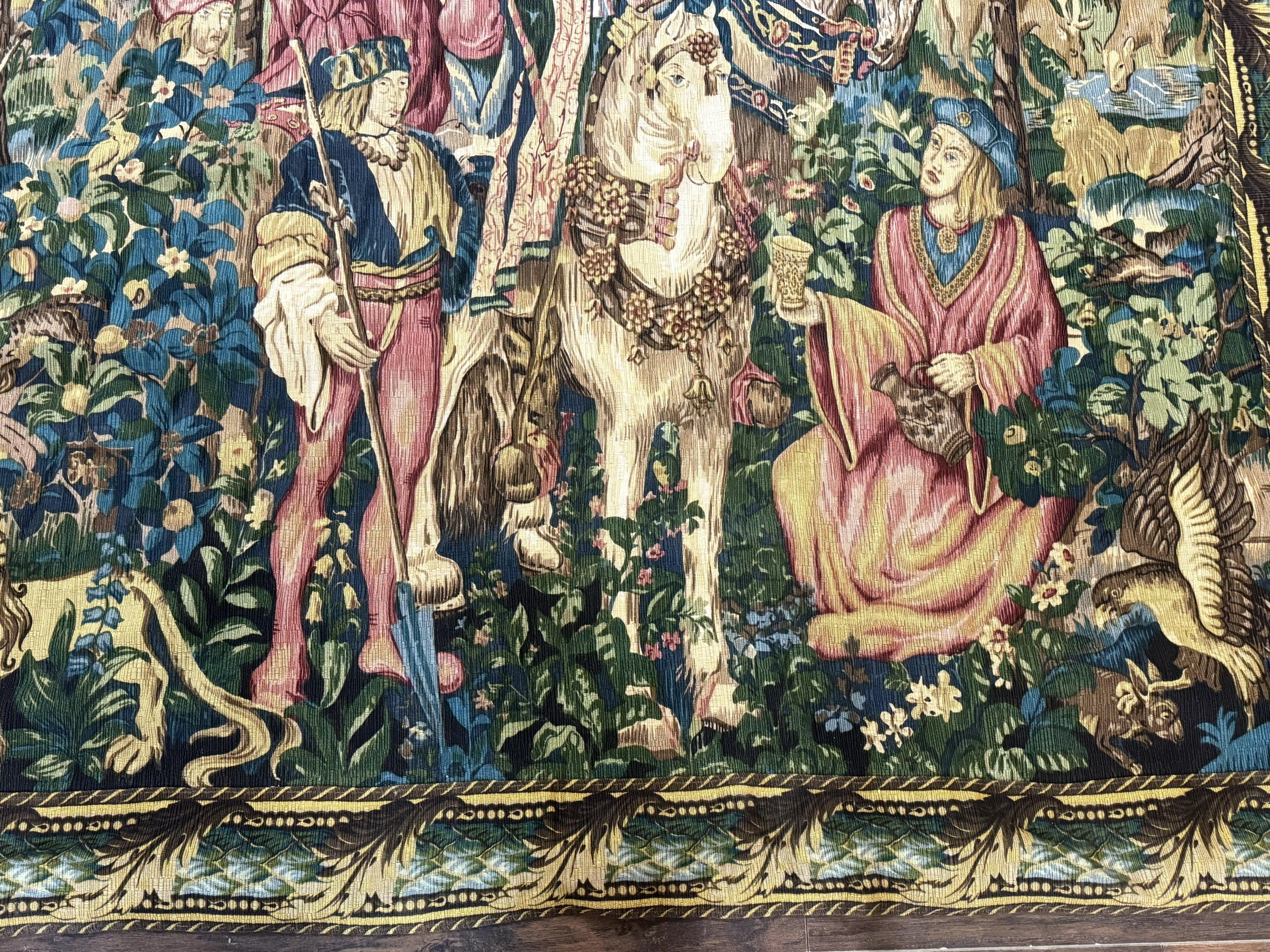 Vintage European Tapestry 5.5 x 8, The Royal Hunt - Jewel Rugs