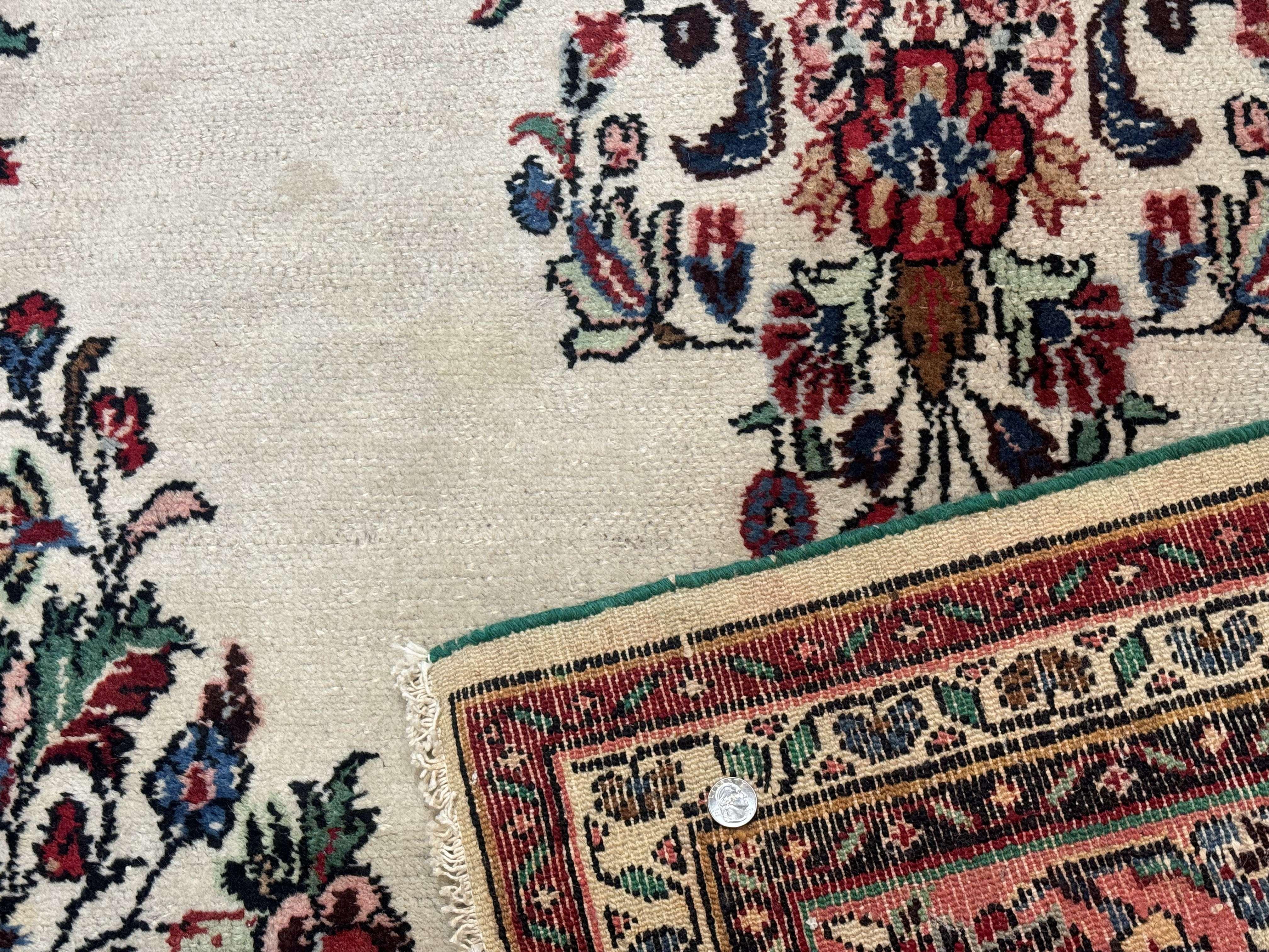 Palace Size Persian Rug 10 x 21 ft, Antique Hamadan Bibikabad Carpet, Handmade Antique Wool Oversized Rug, Ivory, Semi Open Field - Jewel Rugs