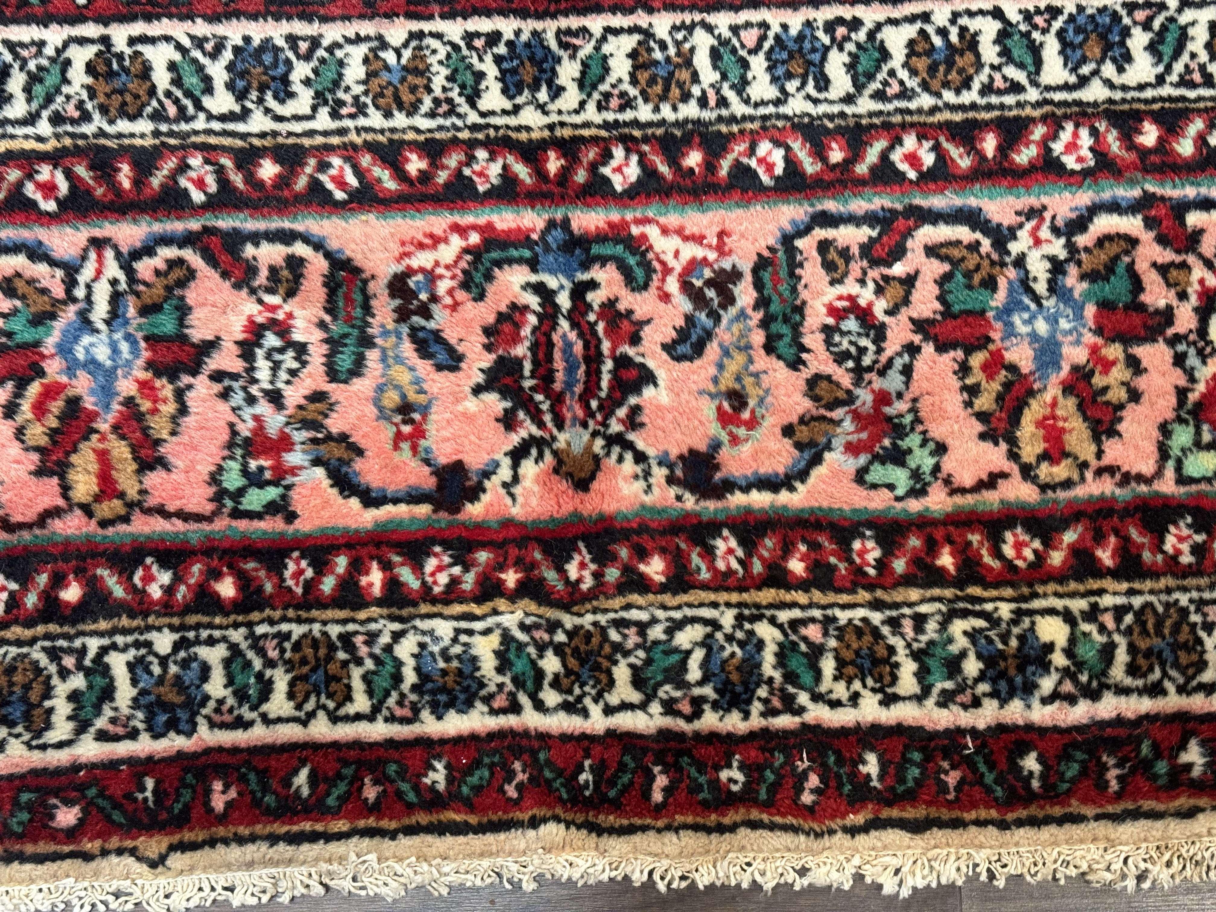 Palace Size Persian Rug 10 x 21 ft, Antique Hamadan Bibikabad Carpet, Handmade Antique Wool Oversized Rug, Ivory, Semi Open Field - Jewel Rugs