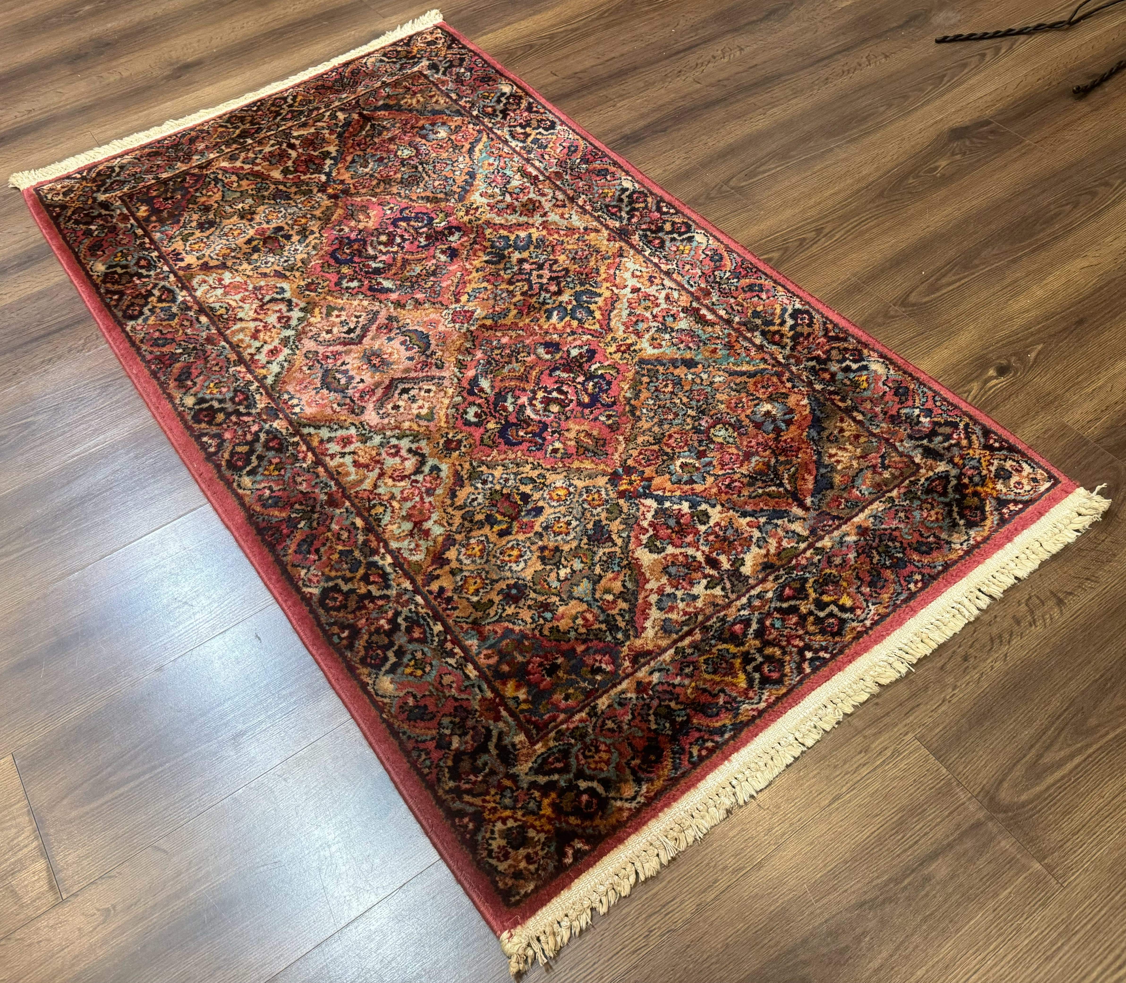3x5 Karastan Multicolor Panel Kirman Rug #717, Wool Original 700 Series - Jewel Rugs