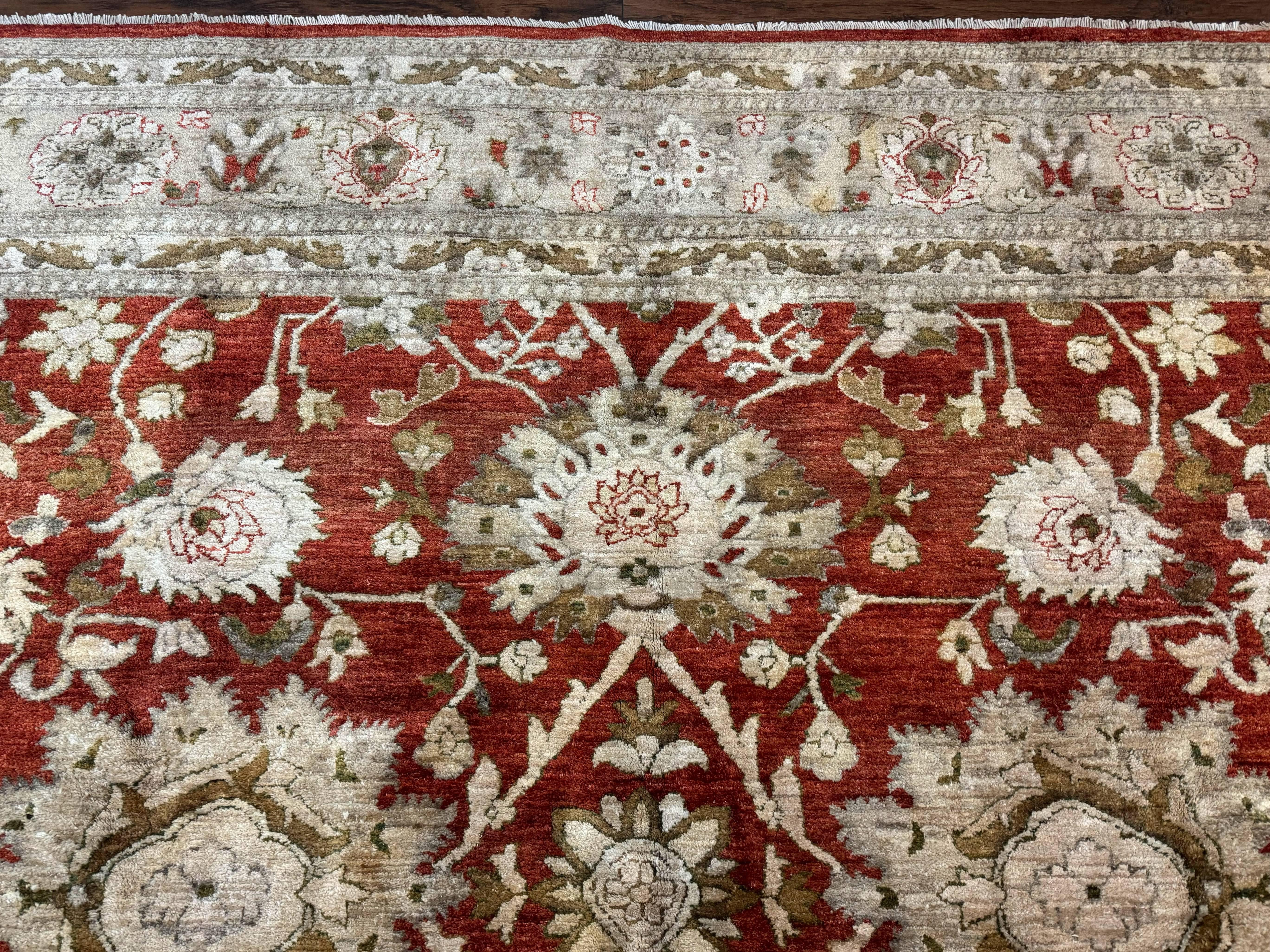 Pakistani Peshawar Rug 10x13, Burnt Orange, Large Handmade Wool Carpet - Jewel Rugs