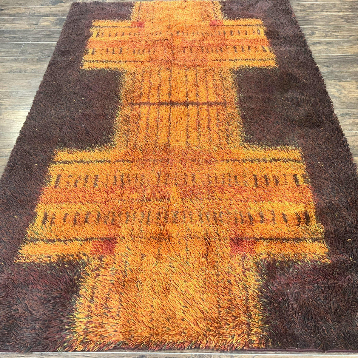 Rya Shag Rug 6x9, Finnish Rya Carpet, Mid Century Vintage Rug, Modern ...