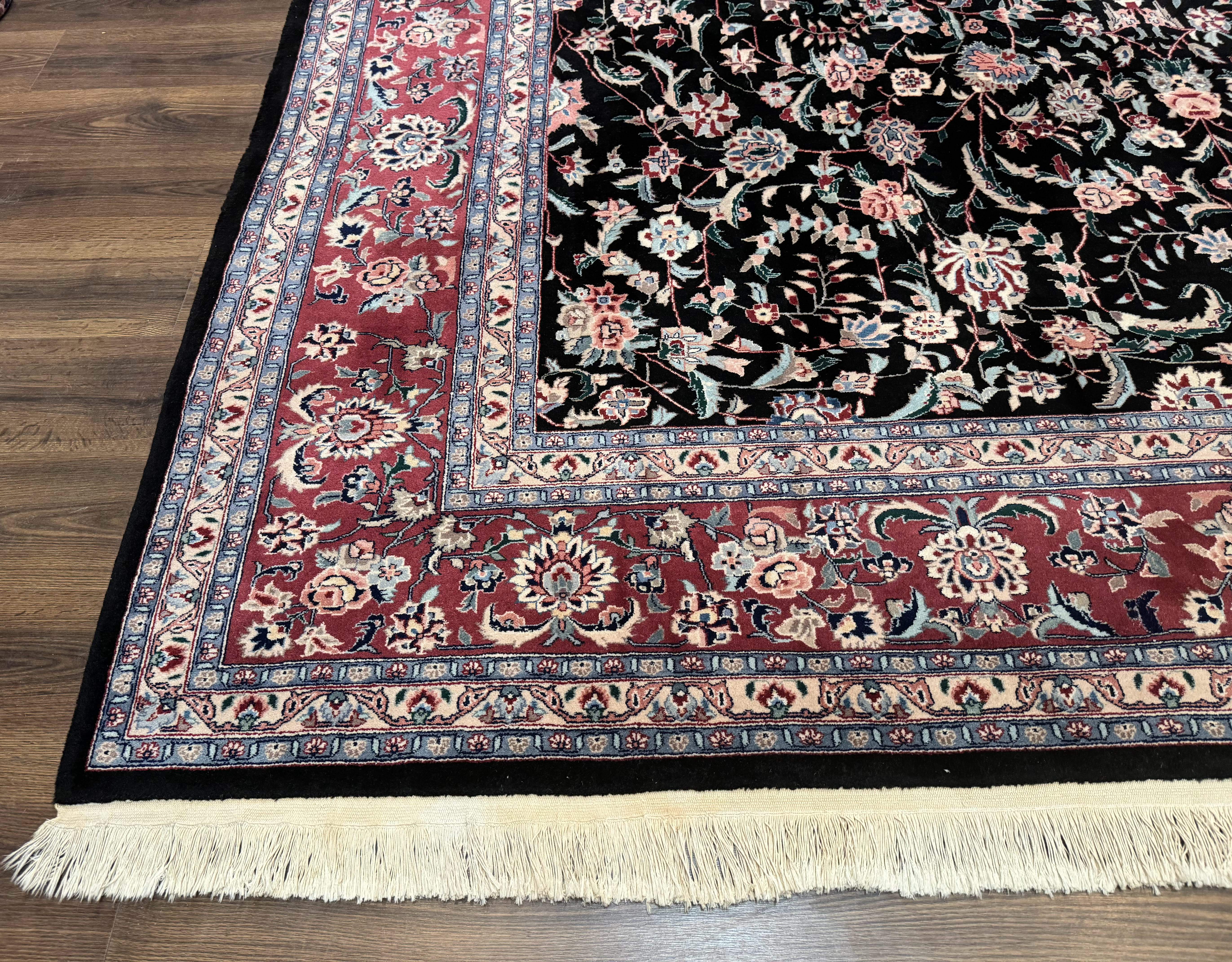 Large Sino Persian Rug 10x15, Floral Allover, Hand Knotted Wool Carpet, Fine - Jewel Rugs