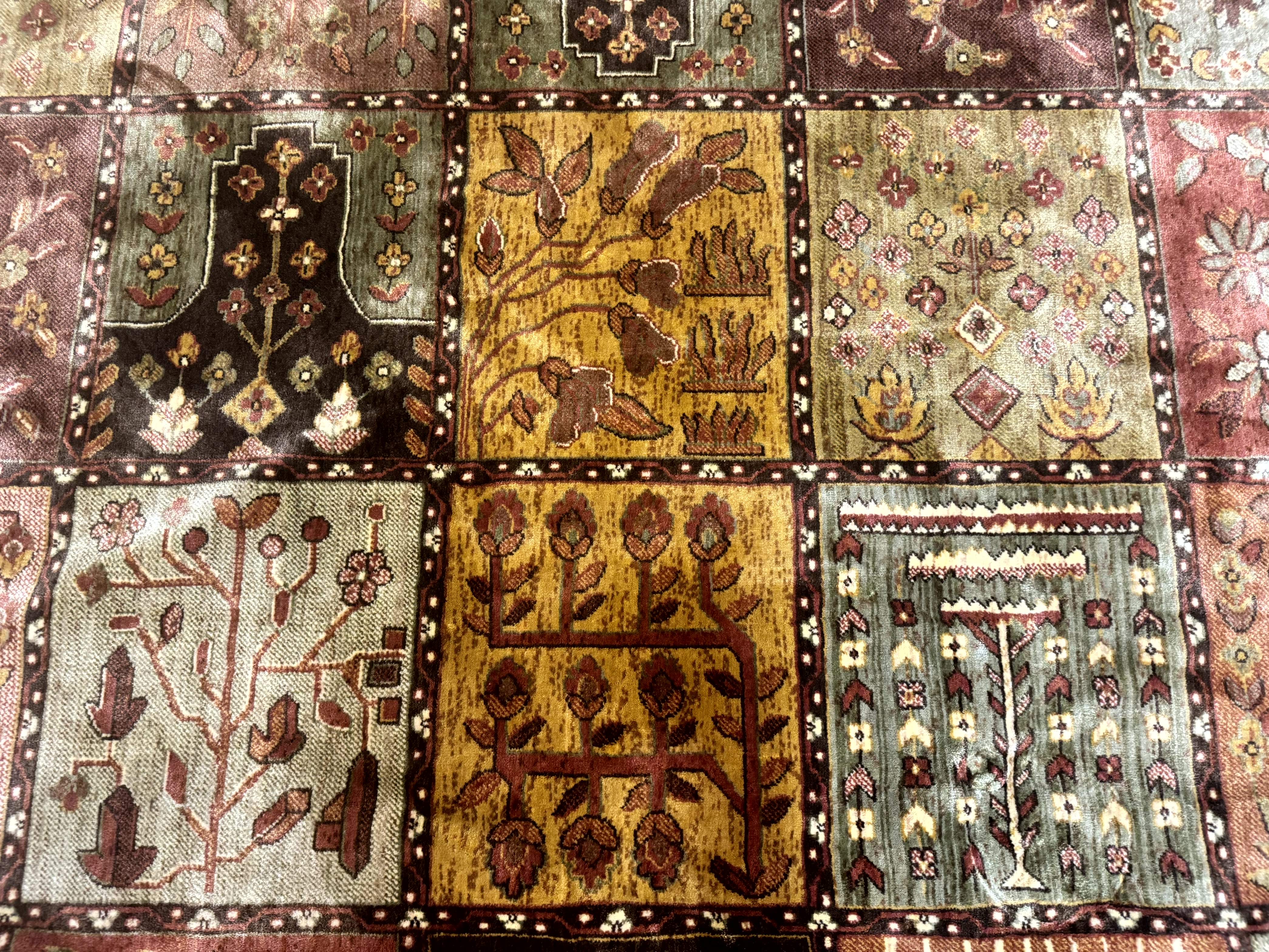 Panel Design Rug 8 x 10.6, Oriental Carpet, Belgium Power Loomed Rug - Jewel Rugs